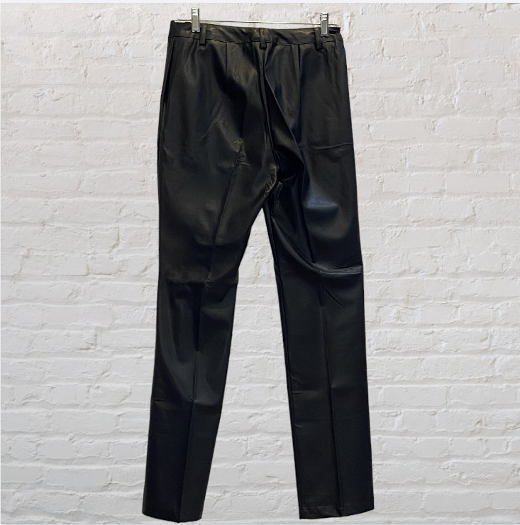 VINTAGE STAR CITY CLOTHING COMPANY — Pleather Pants, Straight Leg, Front Zip