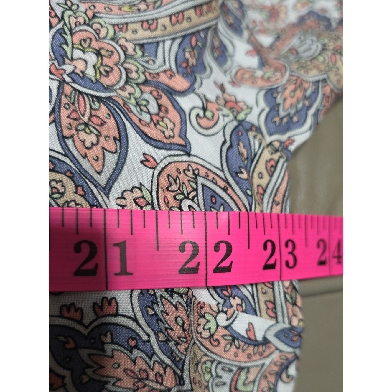 Soft Surroundings Women’s Paisley Embroidered V-Neck Tunic Beaded Gold Sz XL EUC