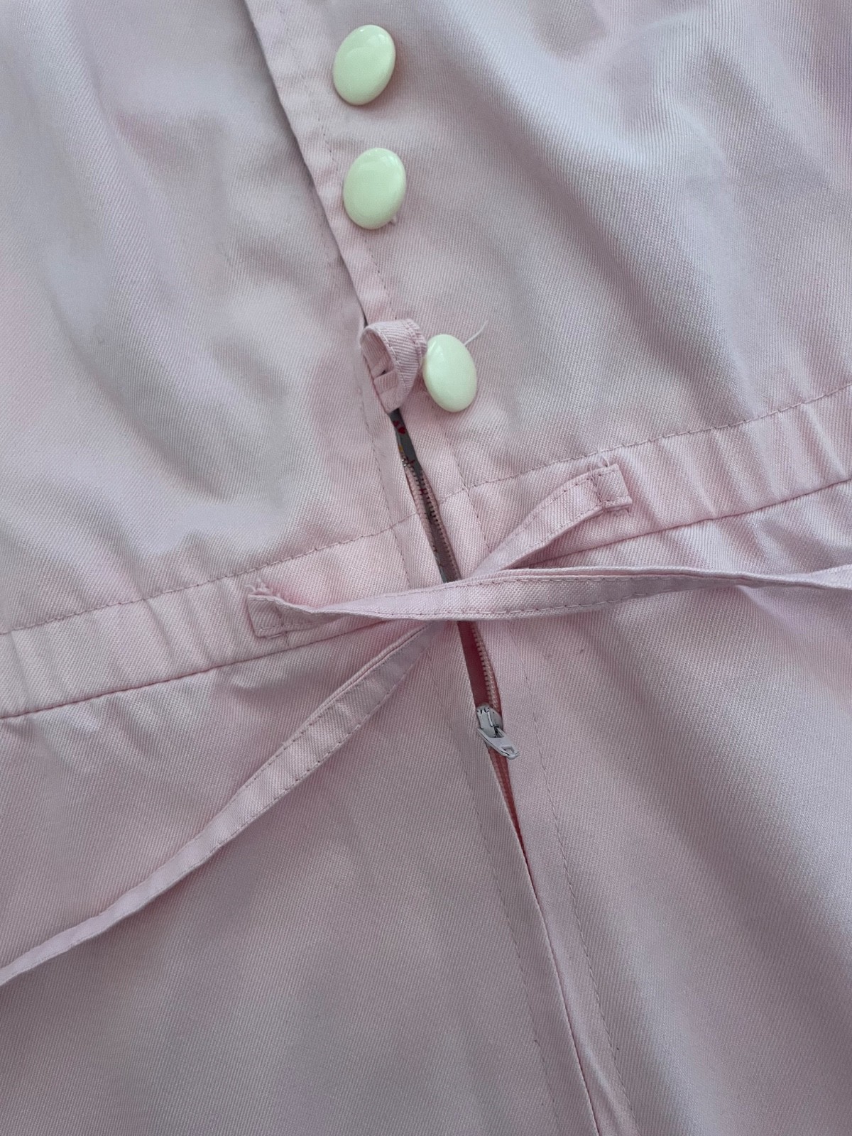 Scharade for Katies Dress VINTAGE Size 12 / 14 Pink Drawstring Buttons Zip F&F