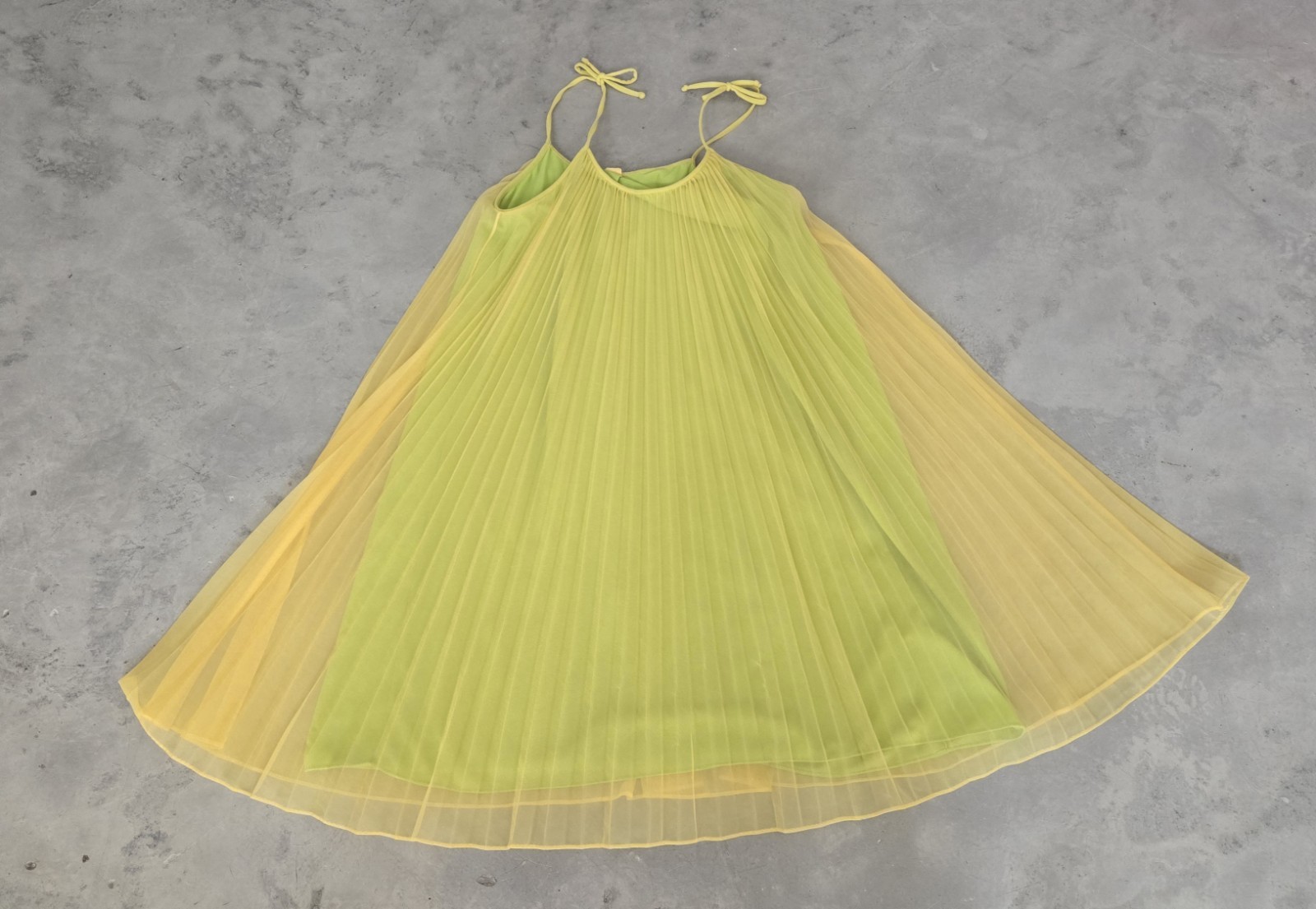 Vintage 50s 60s Babydoll Gown Peignoir Sheer Chiffon Pleats Fairycore Union Made