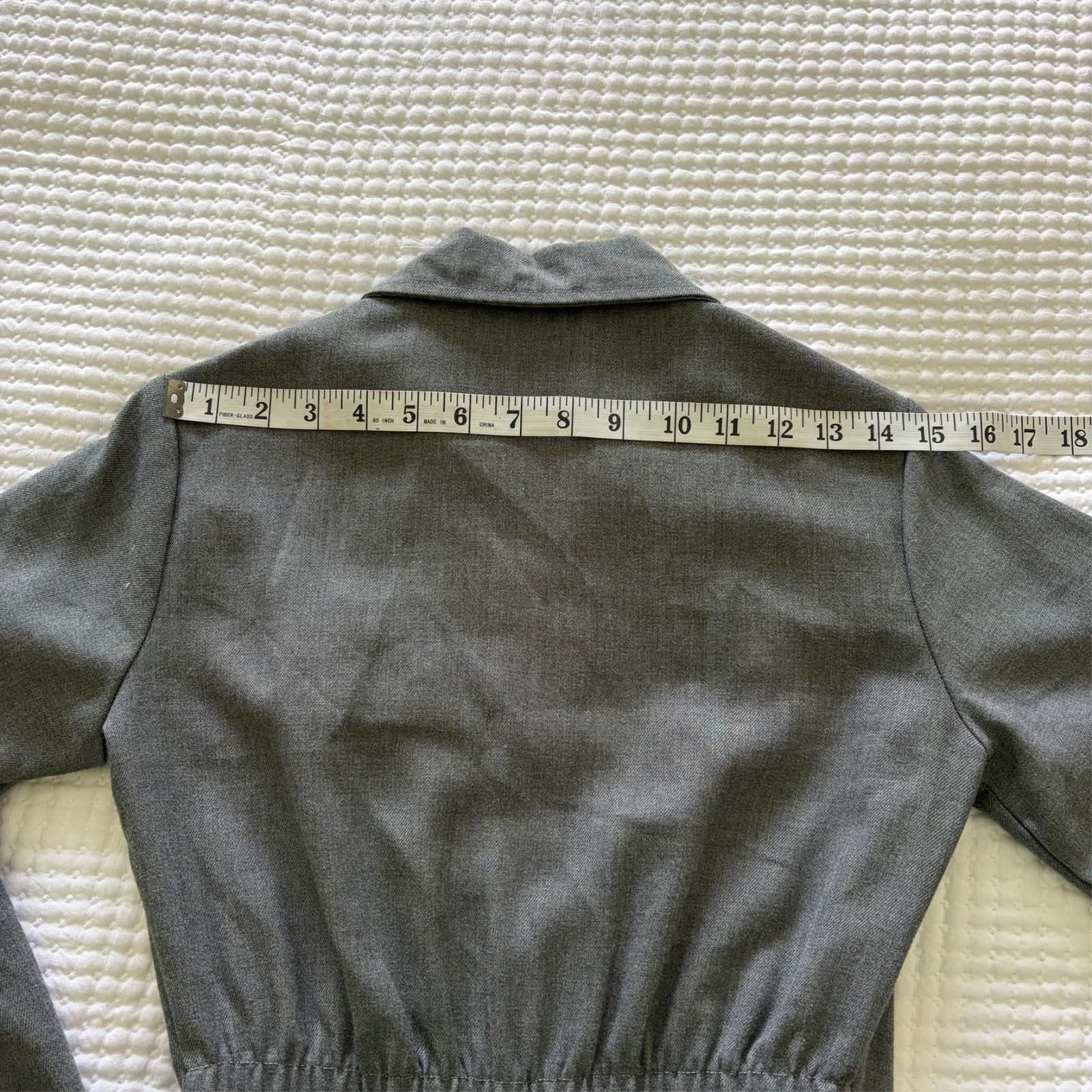 Vintage 70’s Juniors Grey Pants Jumpsuit with zip closure size 9