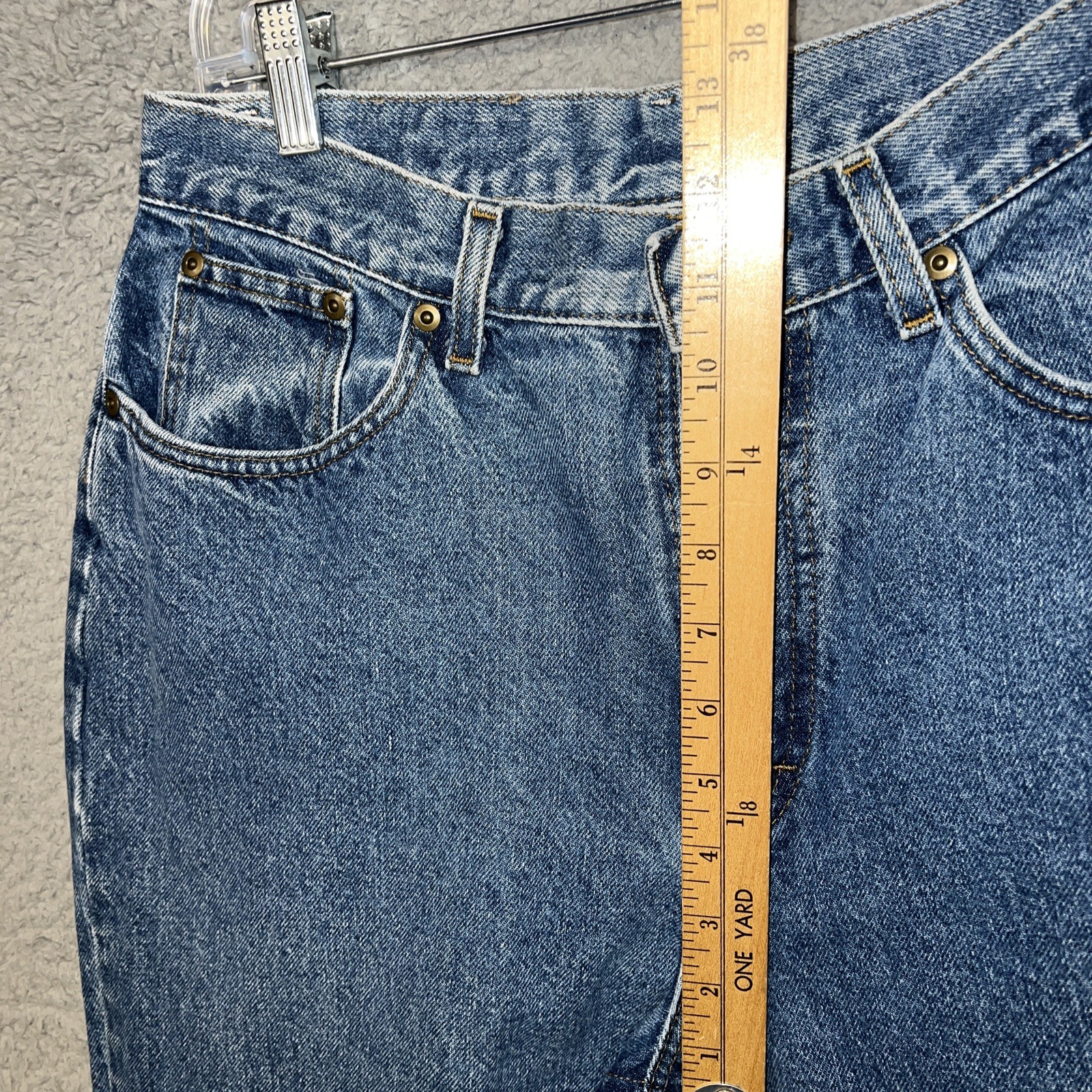 VTG LL Bean Jeans Women Sz 14 (29×28) Blue Denim Straight Leg Made In USA Pants