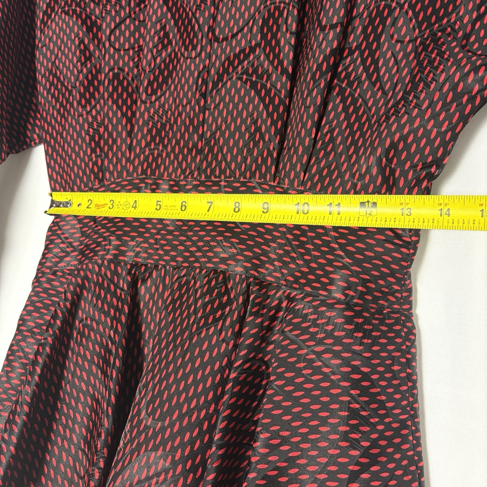 SK & Company Vintage Women’s 100% Silk Dress Red Black