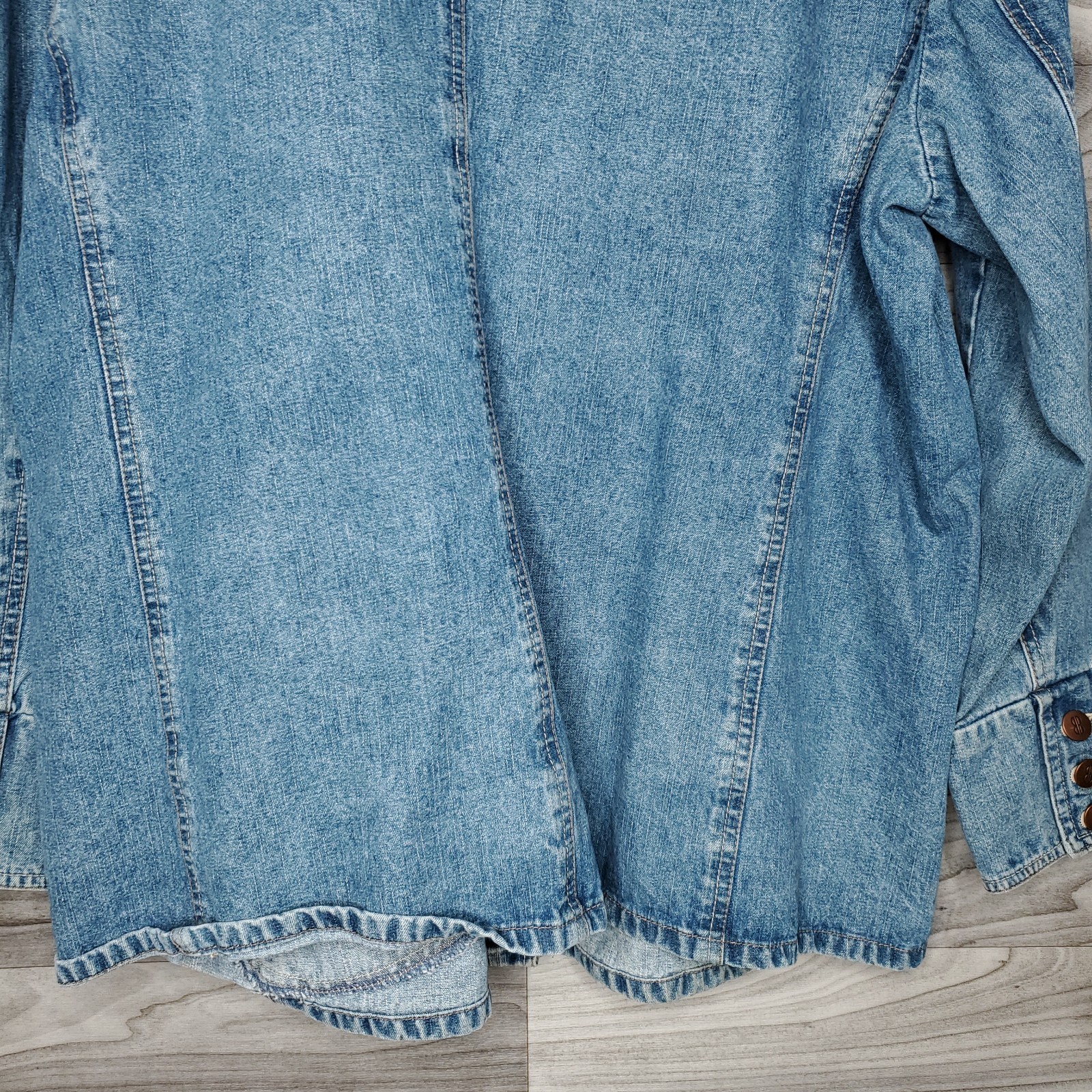 Vintage Bill Blass Denim Blue Jean Barn Coat Jacket 100% Cotton Size 2X Y2k