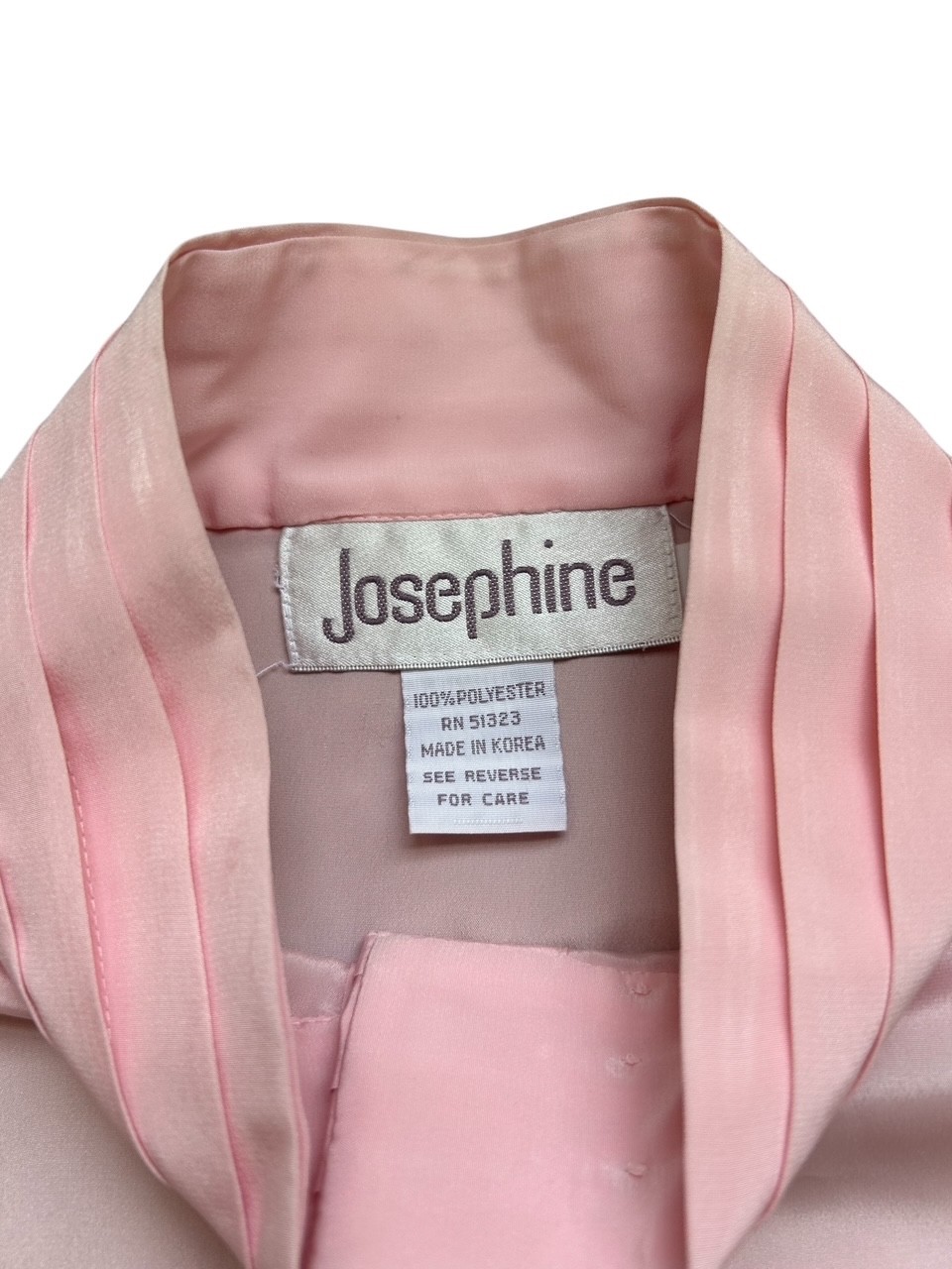 VTG Pink Blouse Pleated Shirt Button Down Size 14 Romantic Whimsical Secretary