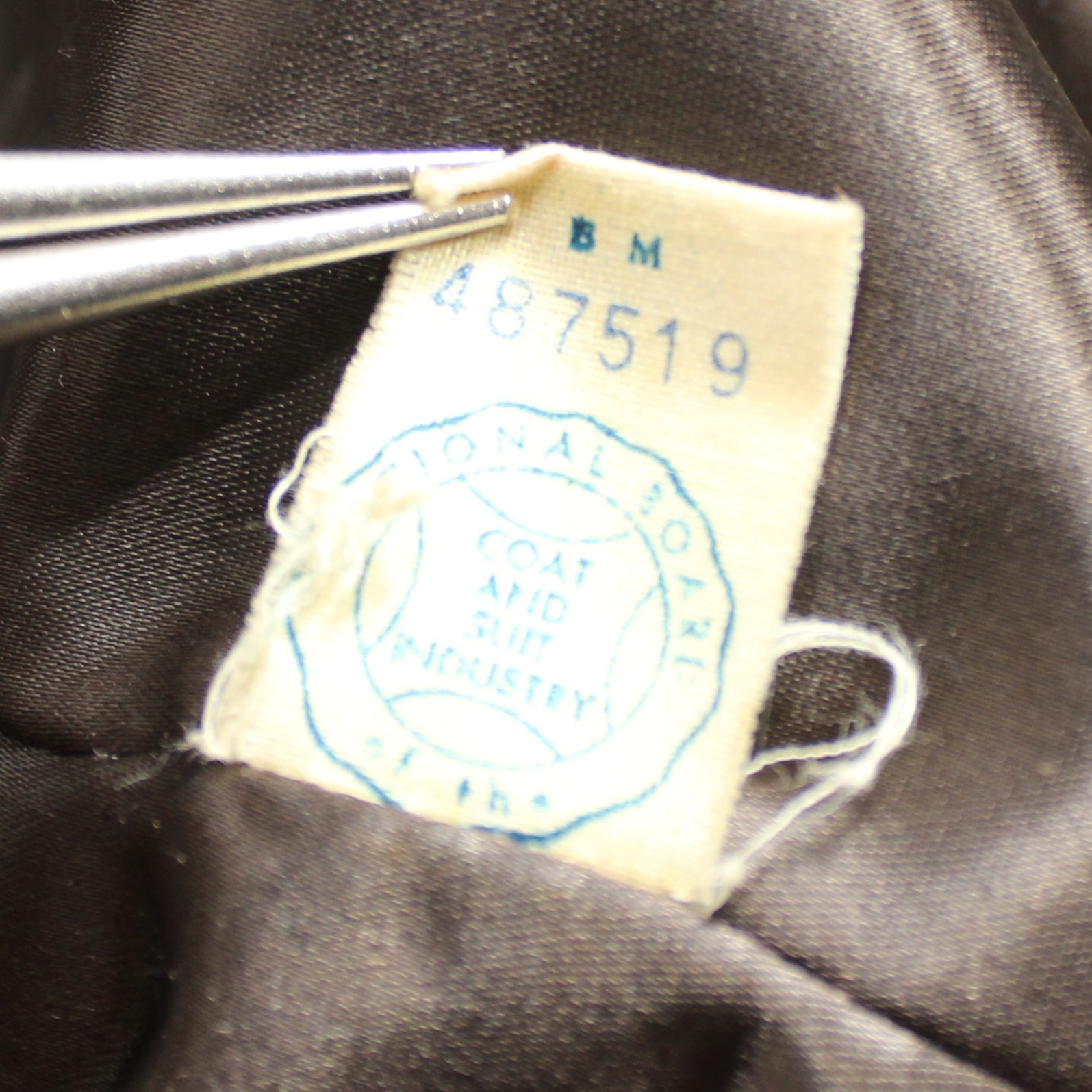 Vtg 50s Sportowne Astrakin Faux Curly Lamb Swing Coat Real Mink Collar Sz M