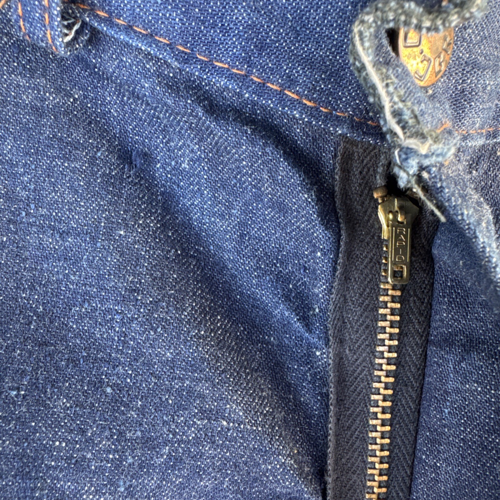 Vintage 1940s 1950s Denim Pants High Waist Jeans Dungaree Sportswear Western