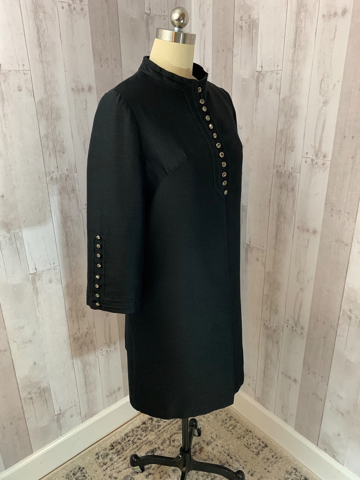 1950s Vintage COAT~Lilli Ann Paris~BLACK Cocktail L/XL Rhinestones