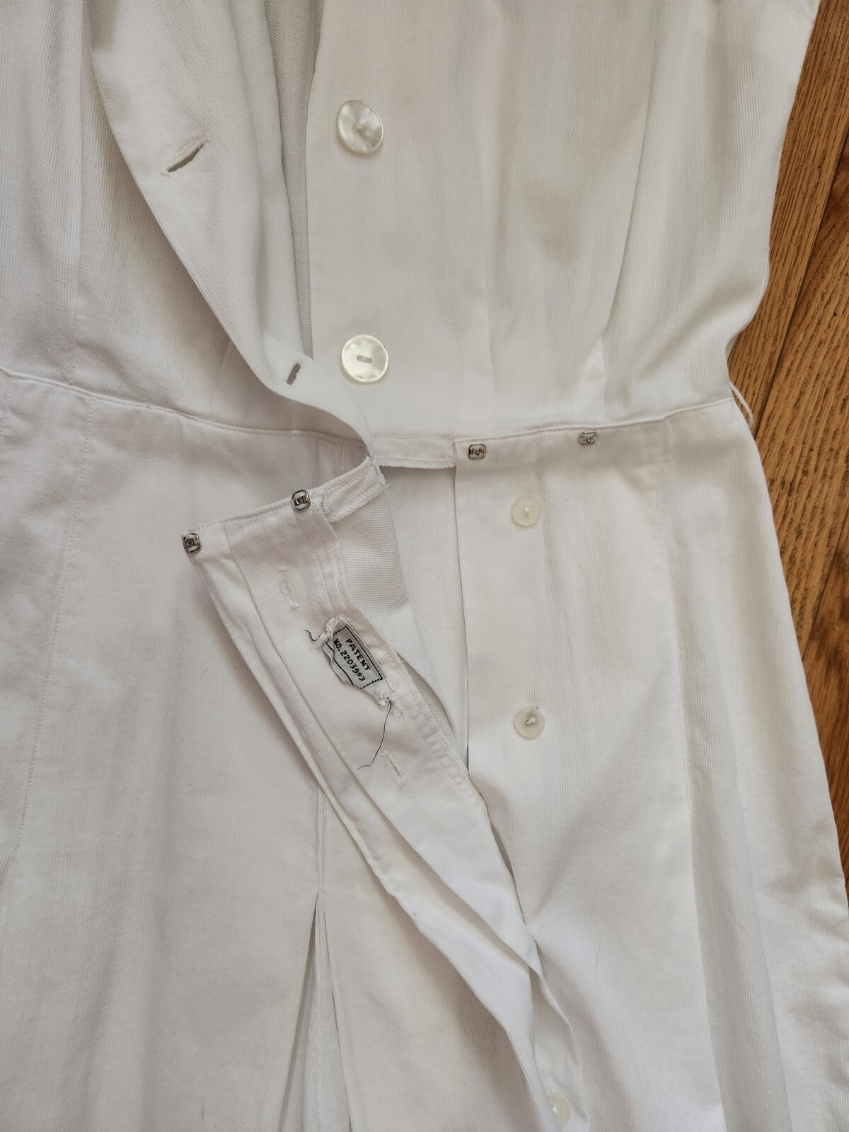 Vintage 1930s Playsuit White Cotton Jumpsuit Romper Beach 30s F.B. Horgan