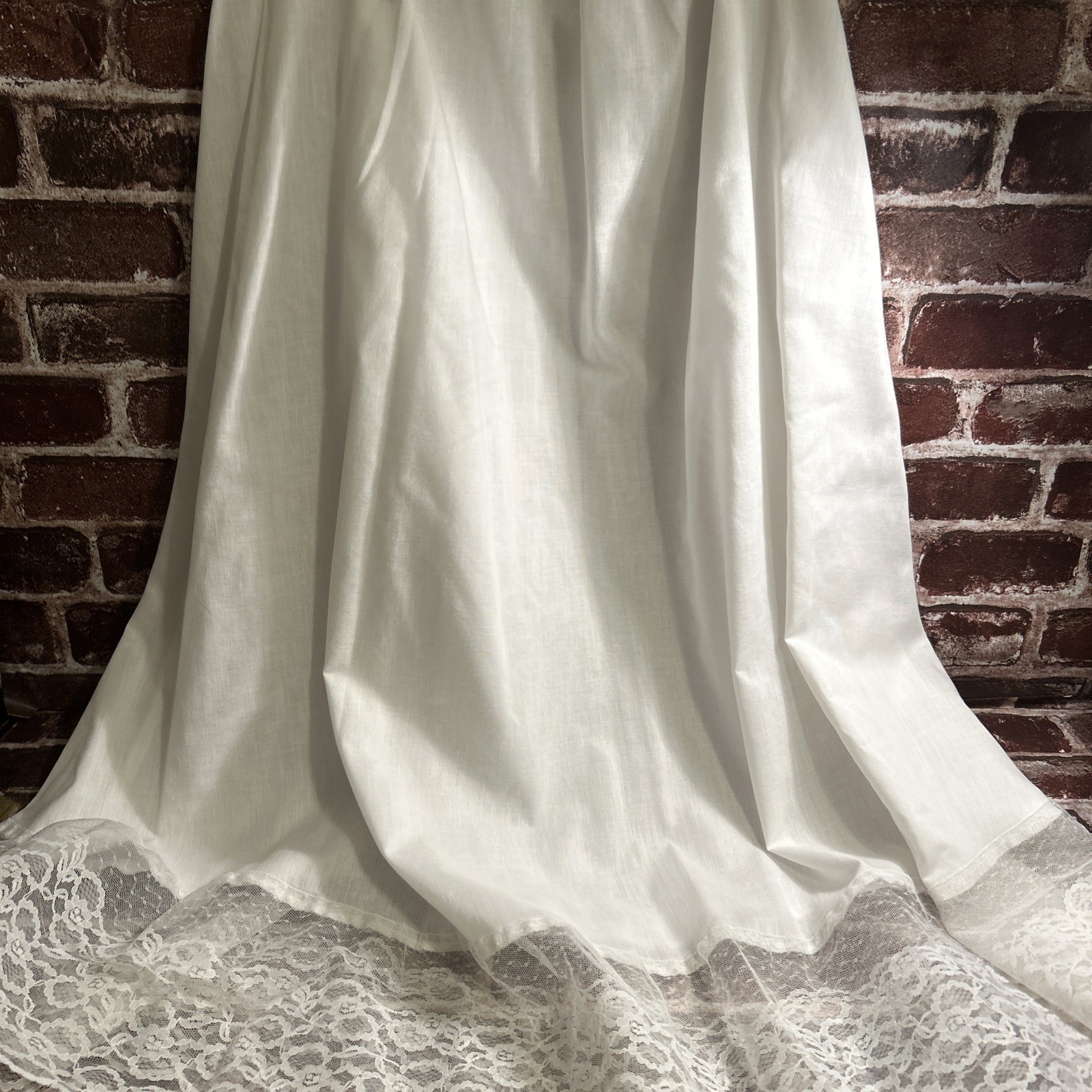 You Babes Vintage Cotton Ivory 34” L Prairie Full Skirt Cottagecore