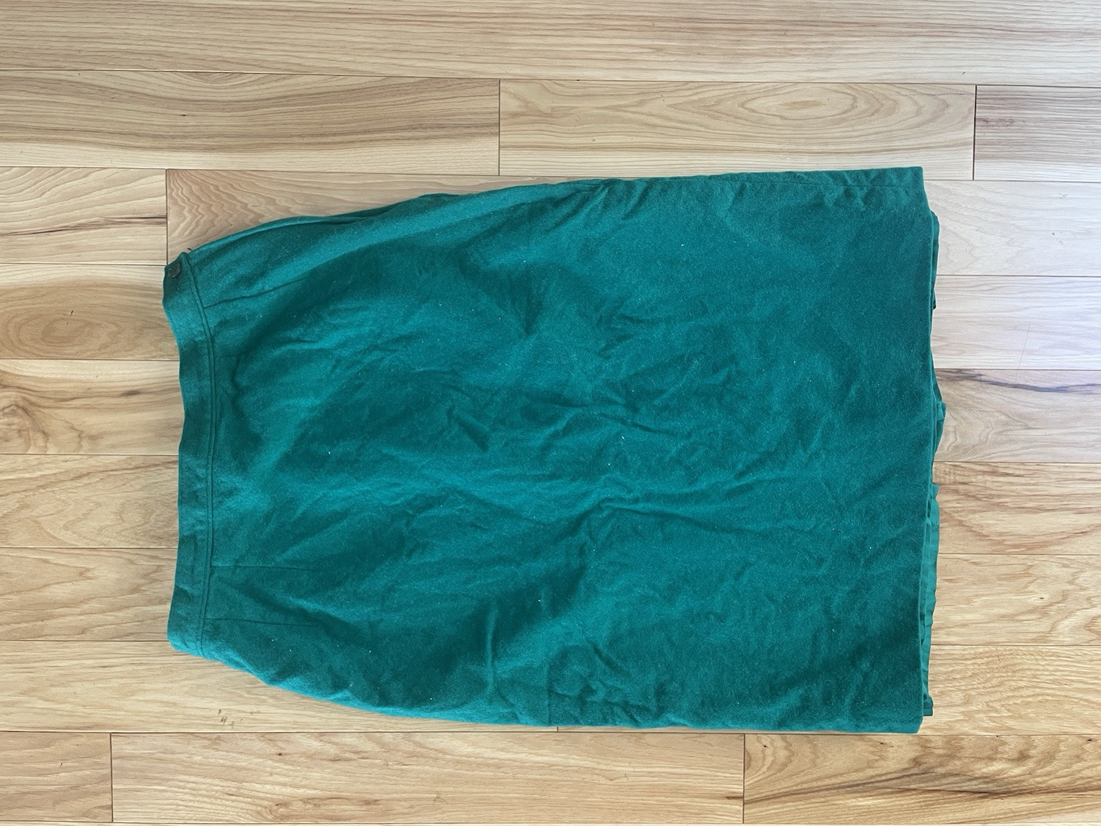 Vintage Pendleton Teal 100% Virgin Wool USA Office Siren Midi Skirt Sz 12 Large