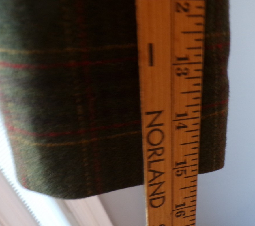 Vtg Pendleton Lined Wool Jacket Size 10 Petite Olive Plaid Tailored Classic