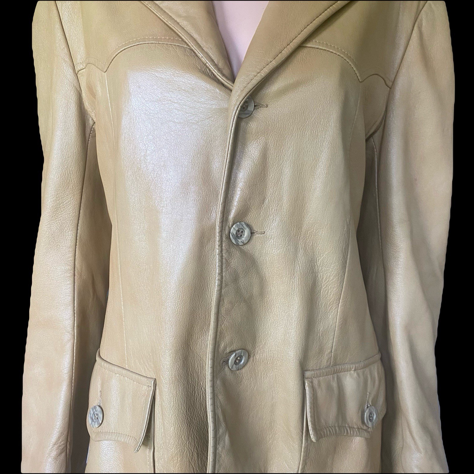 VTG 1970s Scully real leather jacket. size 38 Western