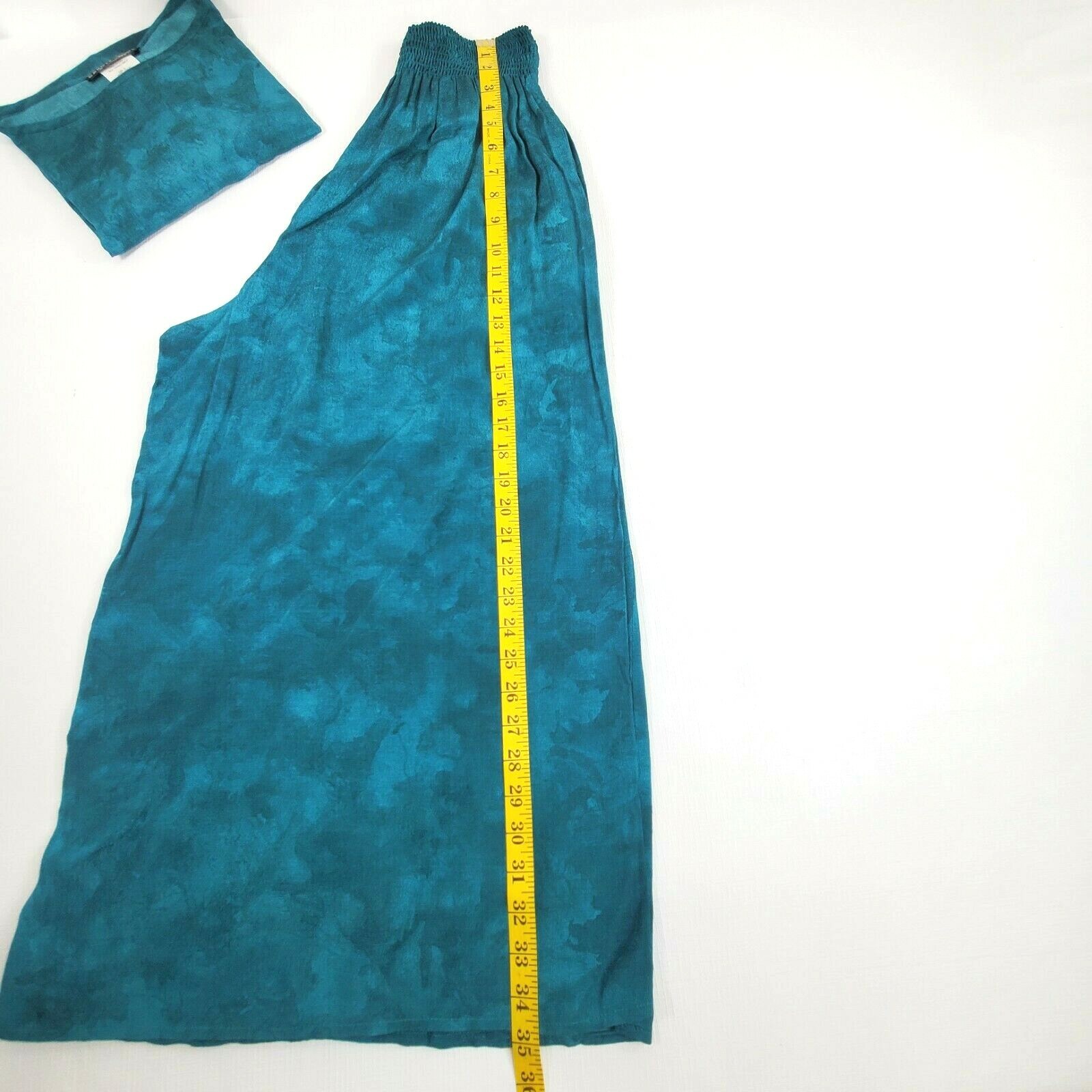 Carole Little CL Womens Size 4 Skort Pant Suit Set Teal Marble Tie Dye Rayon SS