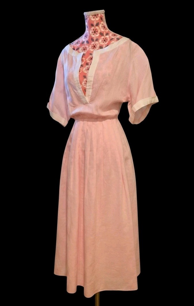 PETAL PINK Vintage 1960s MOLLIE PARNIS for SAK’S 5th AVE Casual Or PARTY Dress S