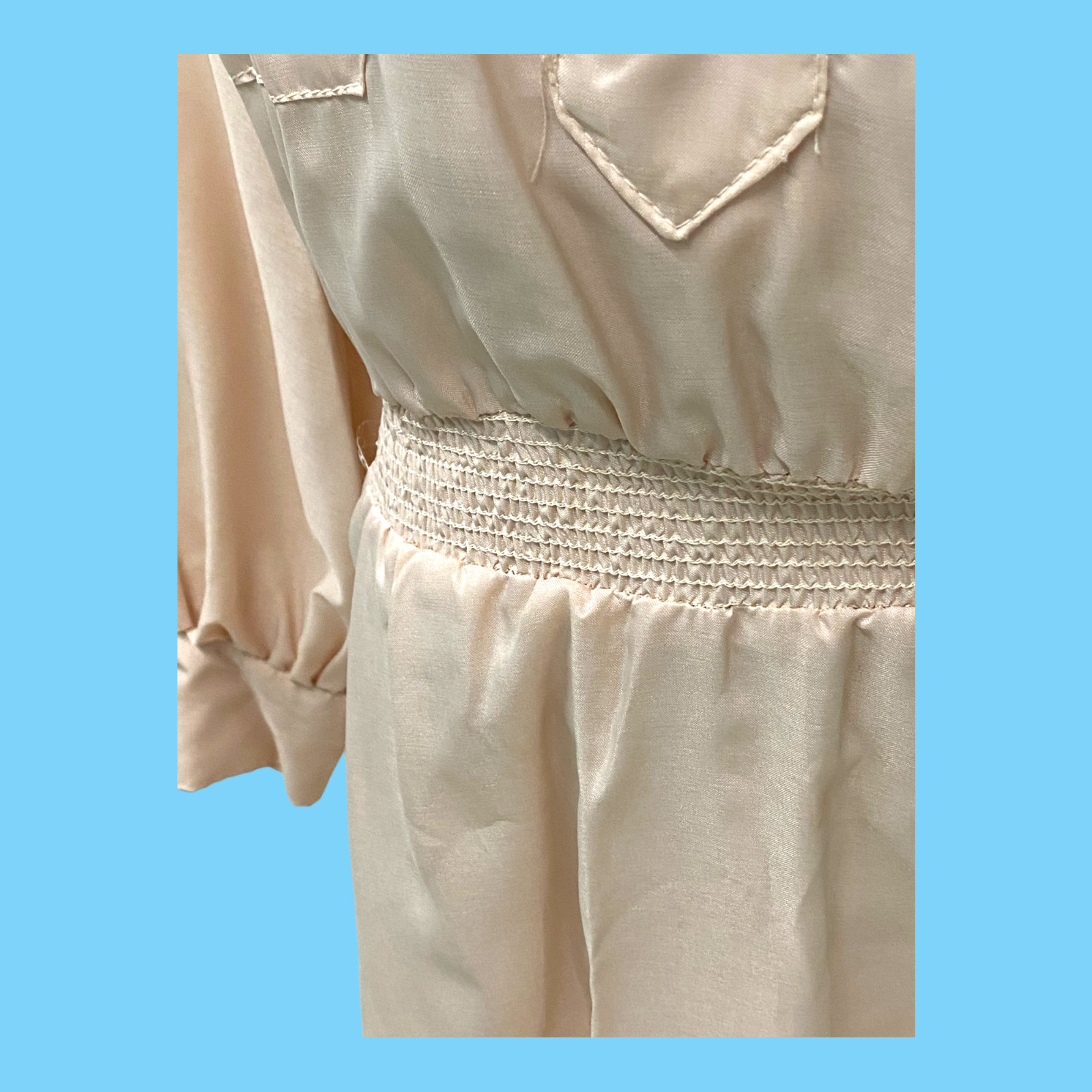 Vintage 70’s Irene Kasmer California Light Tan Dress Secretary Med- Large