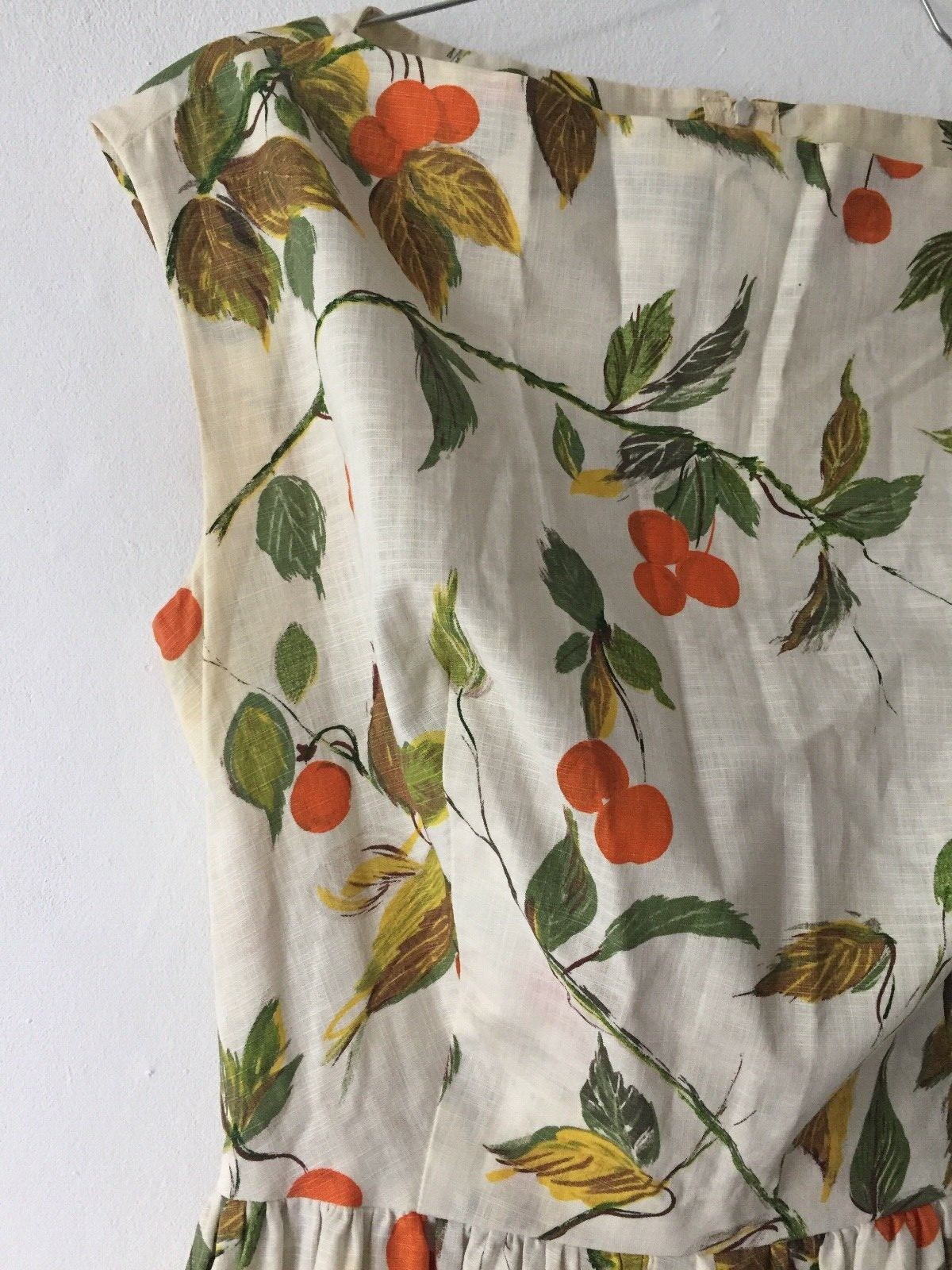 Original 50`s Cherry Dress 50s Dress Rockabilly Fundus Theater XS Vintage