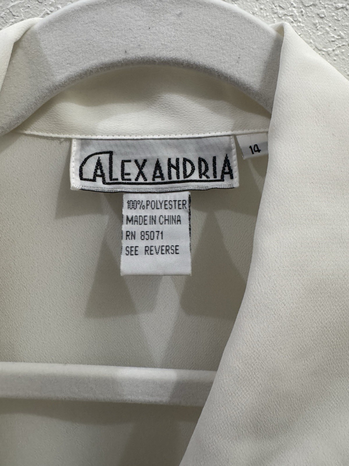 Vintage Alexandria Blouse Women’s 14 Ivory Sailor Collar Nautical Y2K NWT