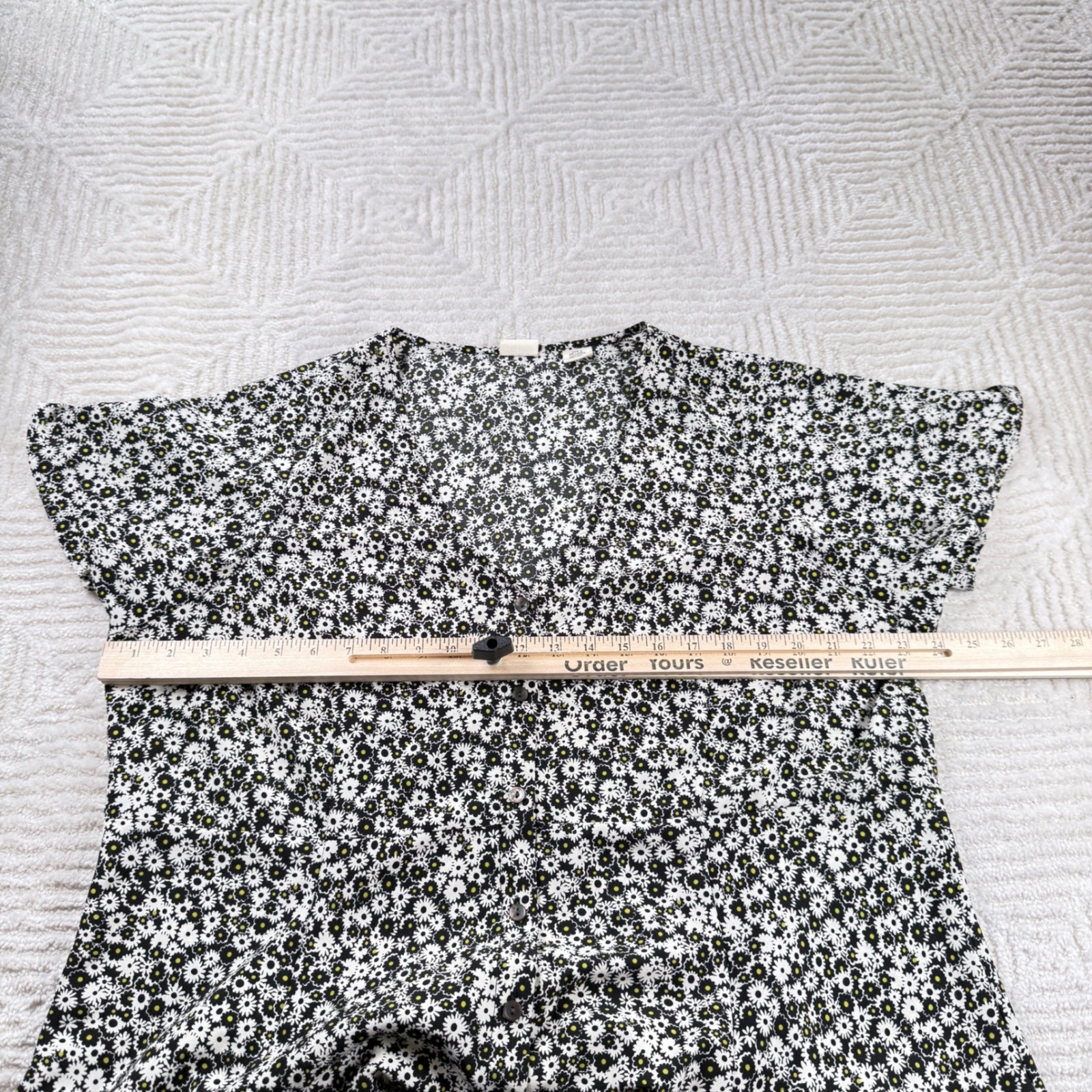 Levis Dress 2X Floral Print Button Front Midi Dress Cottagecore Prairie Retro