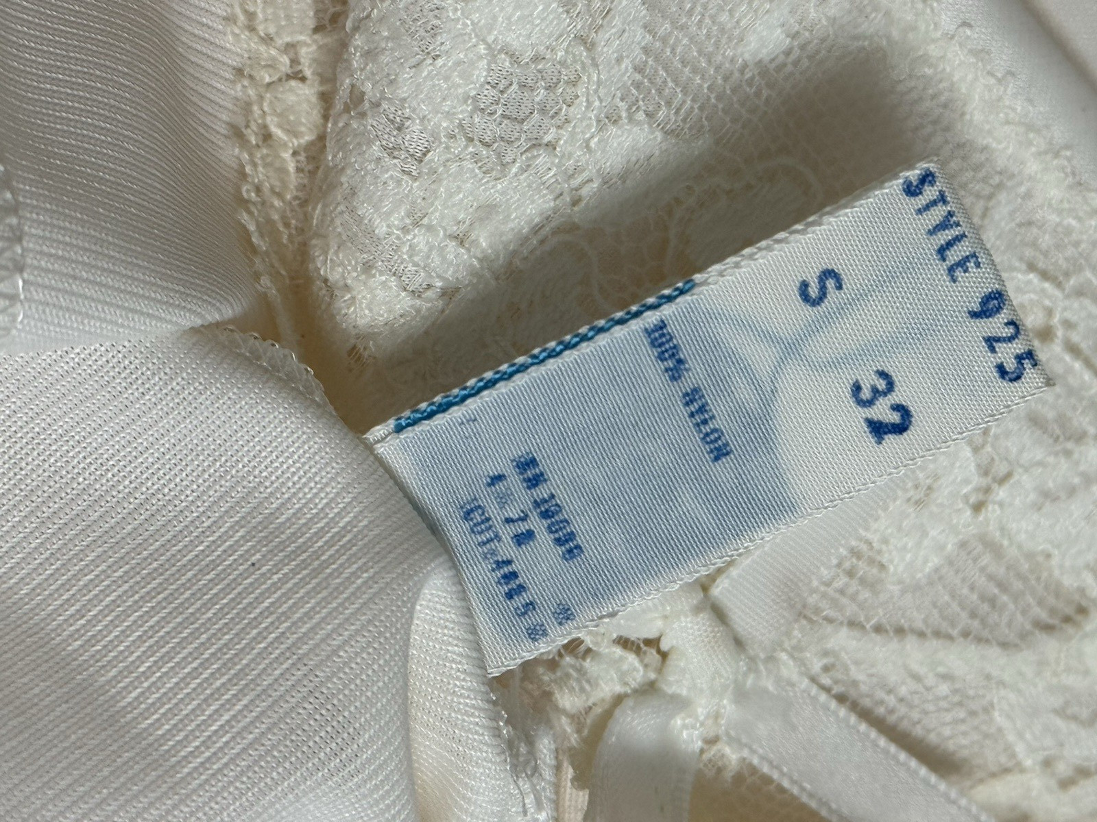 Vtg Olga Half Slip Camisole Cami Top Set Secret Hug Lace Band Pink White S 32 34