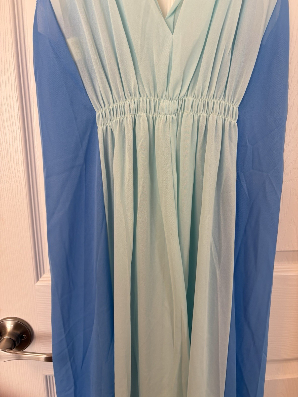 VTG gossard artemis Slip Dress Multi color Blues Style 5275 100% Nylon Crepe MED