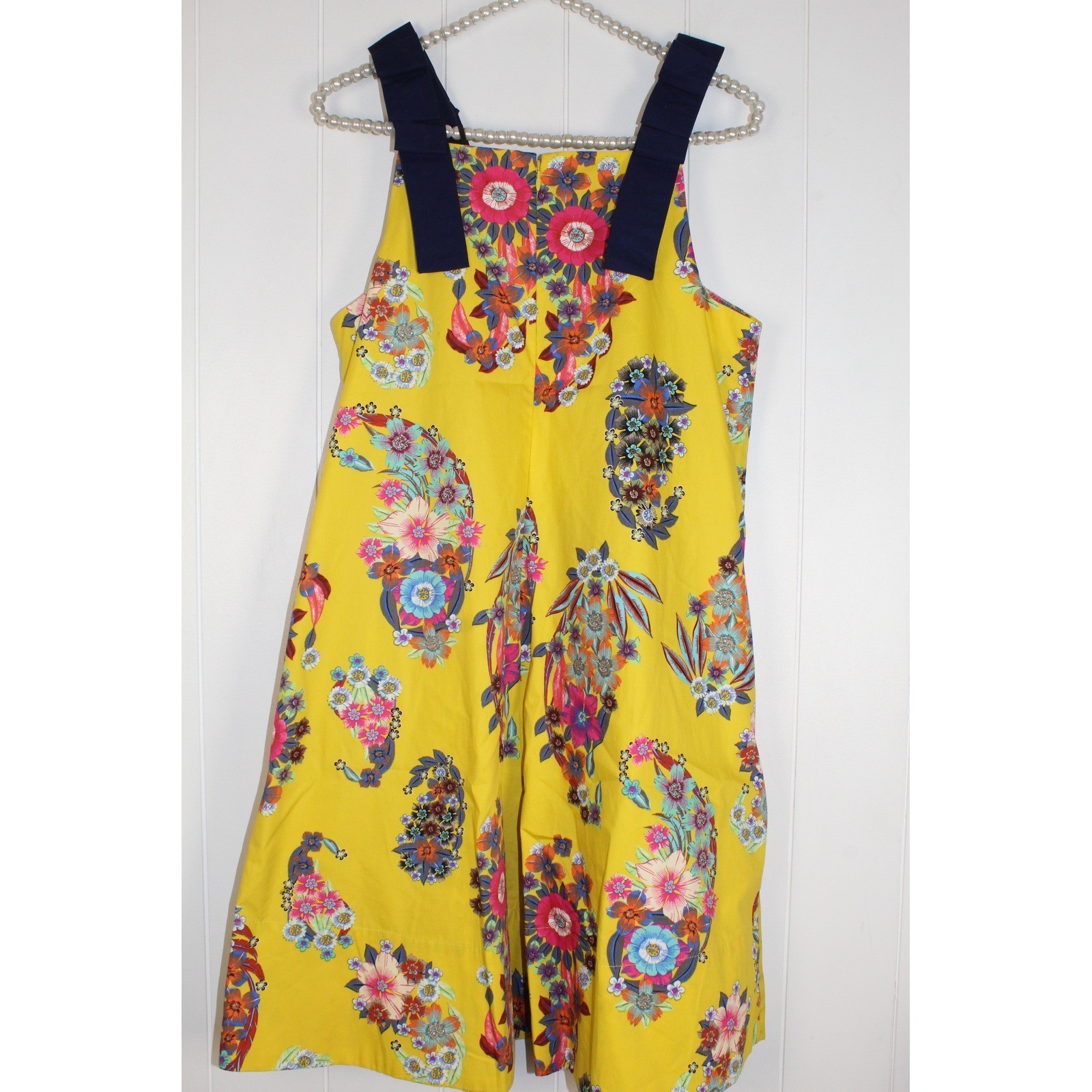 Anthropologie Maeve Sunniva Bright Yellow Floral Shift Dress Size XS