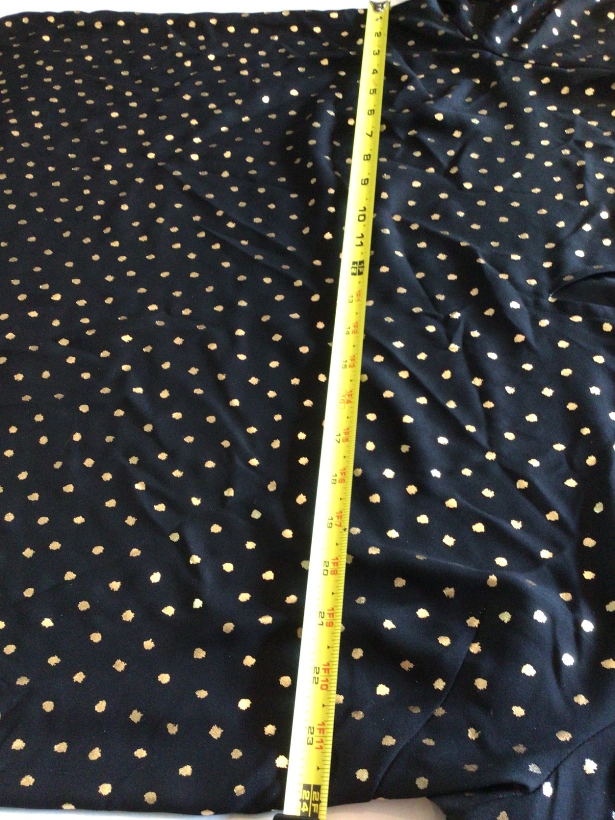 W-14 Plus Special Black w/ Gold Dots Party Cocktail Cozy Fun Romantic Formals