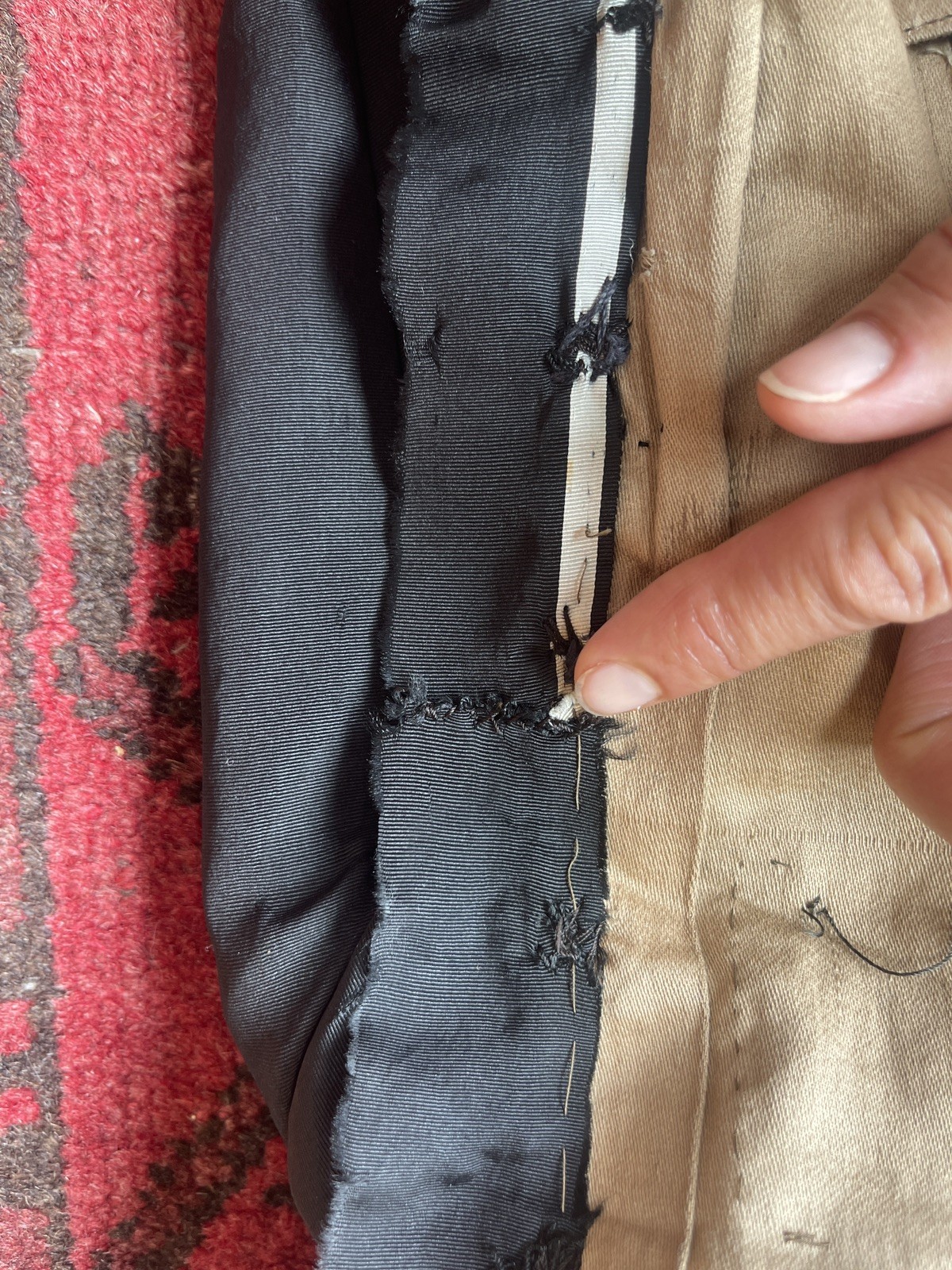 Antique 1880s Victorian Black Silk Bodice XXS AS IS