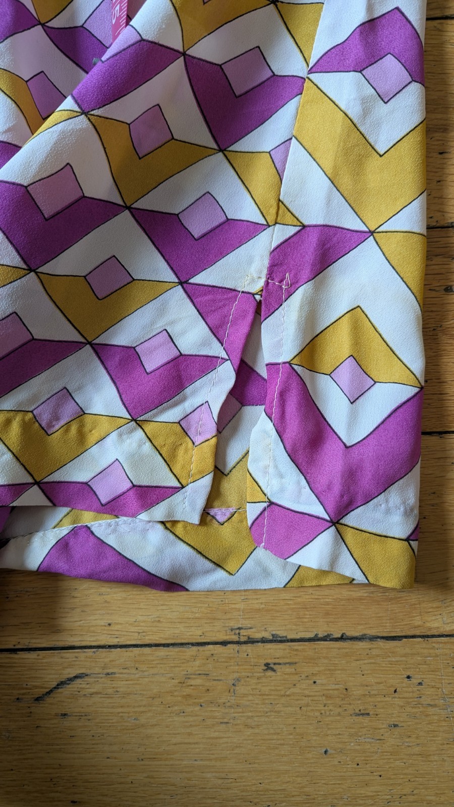 ​Vintage 70s Alex Colman California Collar Button Down Shirt Geometric Print