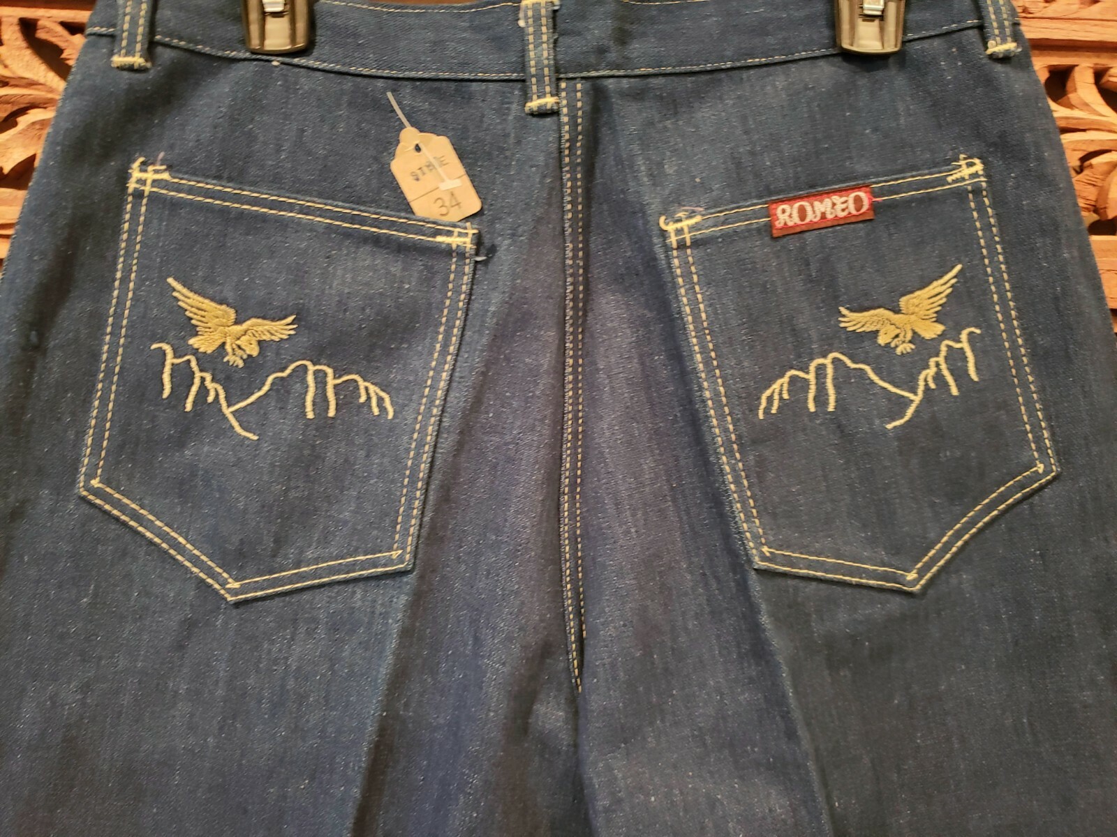 Vintage 1960’s Romeo Womens Jeans. Sz 34″ waist X 30″ inseam. NWT