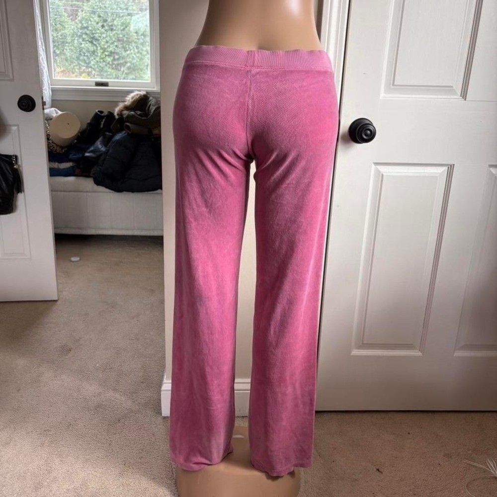 Y2k vintage OG juicy couture pink terrycloth low rise track sweatpants