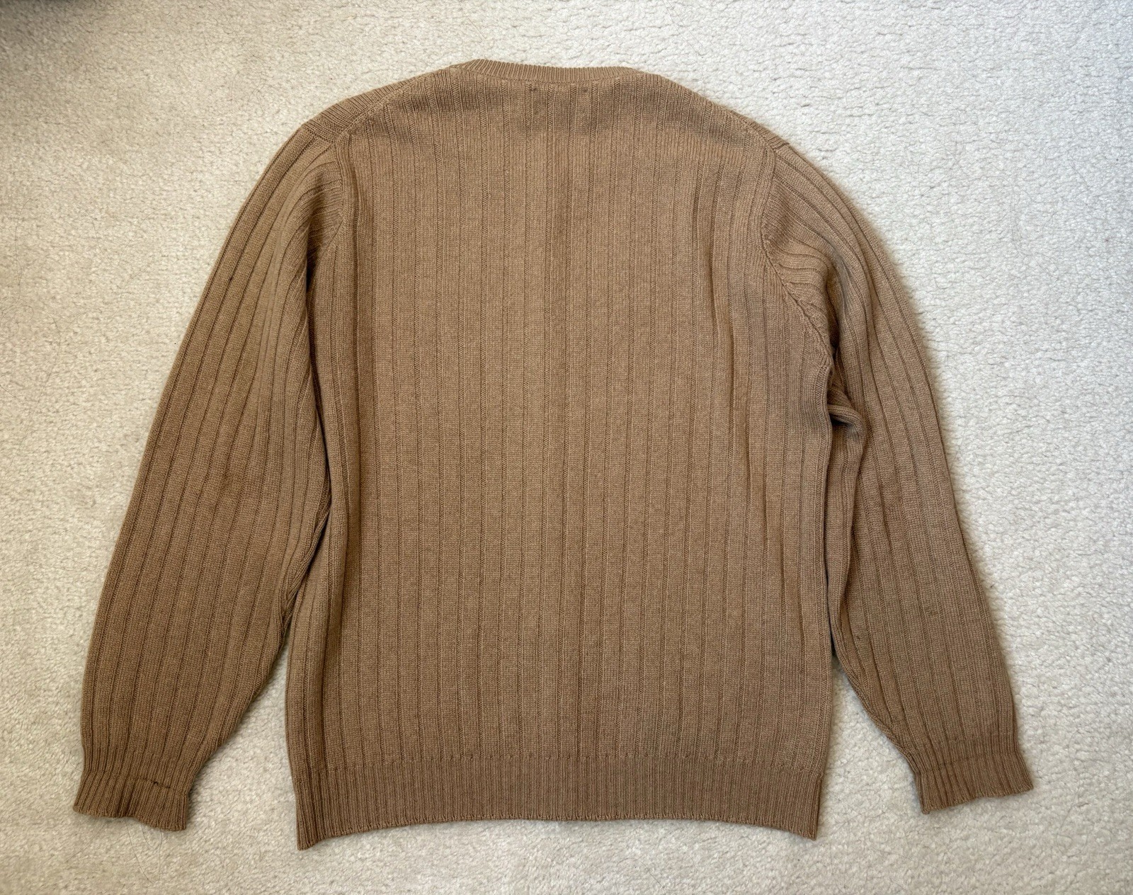 Vintage Lands’ End camel hair Direct Merchants made in Scotland tan cardigan sz6