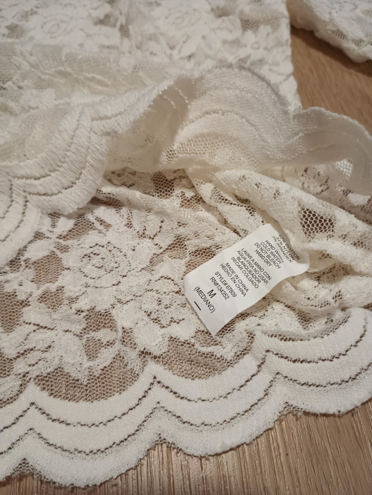 Vtg 90s Stretchy Sheer Crochet Lace Mesh Mock Neck White Cropped Top boho S