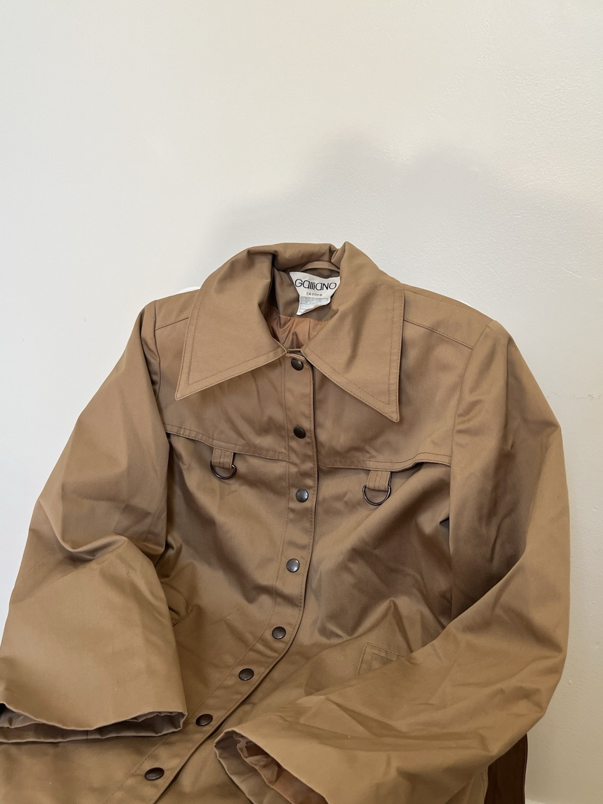 Vintage Trench coat Brand John Galliano 1970s 1980s.