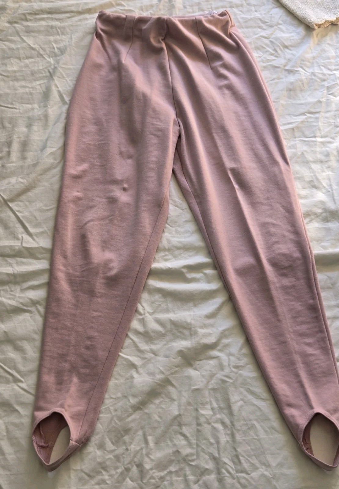 Vintage 80s 90s Pink Stirrup Pants Womens Small High Waist Stretch Retro