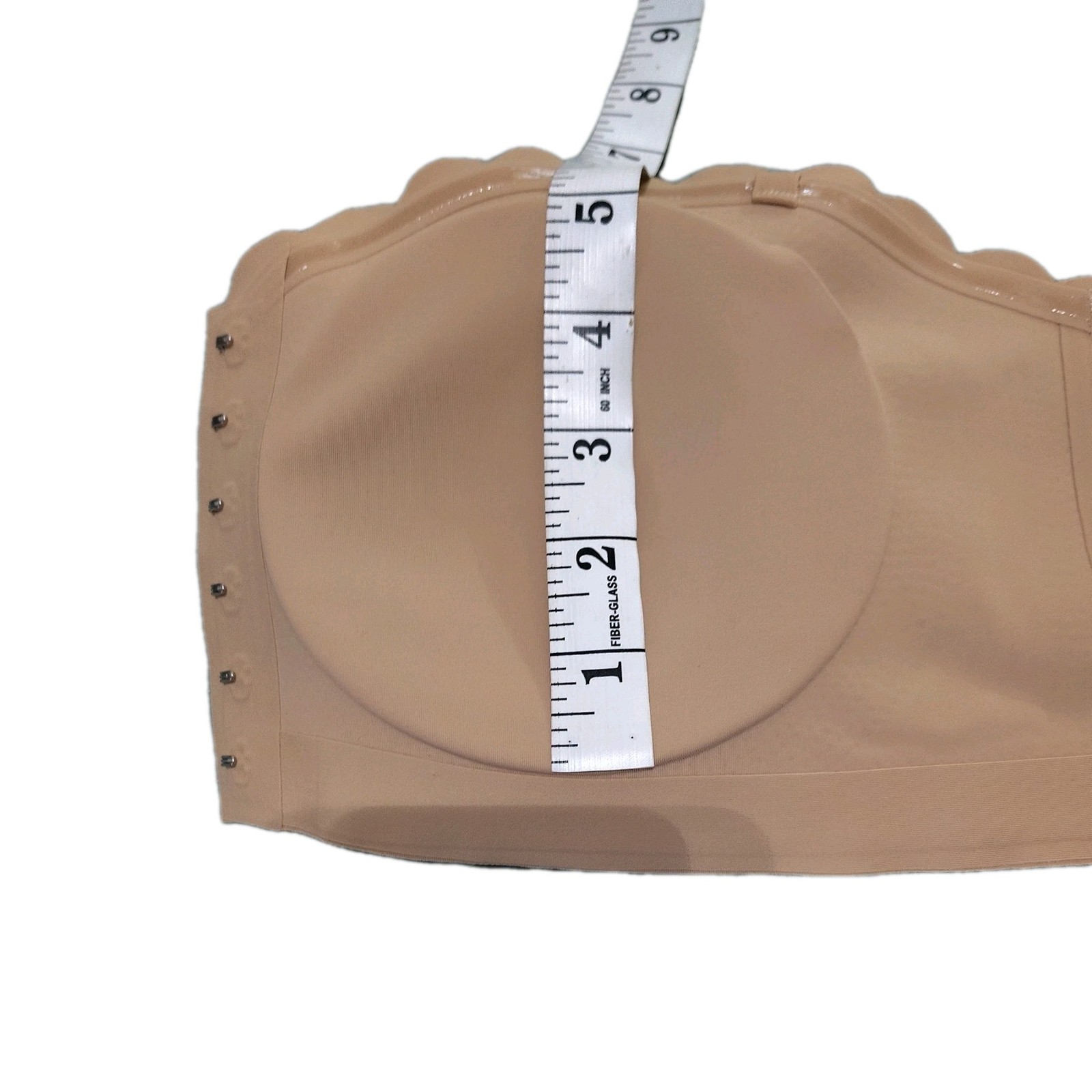 Front Closure Strapless Bra Nude Size Large