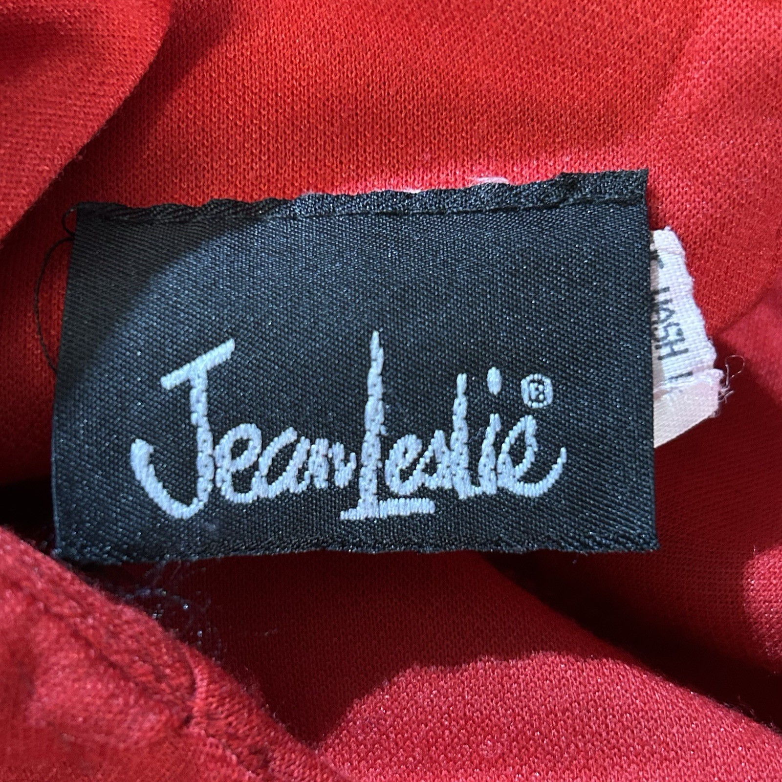 Vintage Dress Women’s 10M Jean Leslie Red Short Sleeve