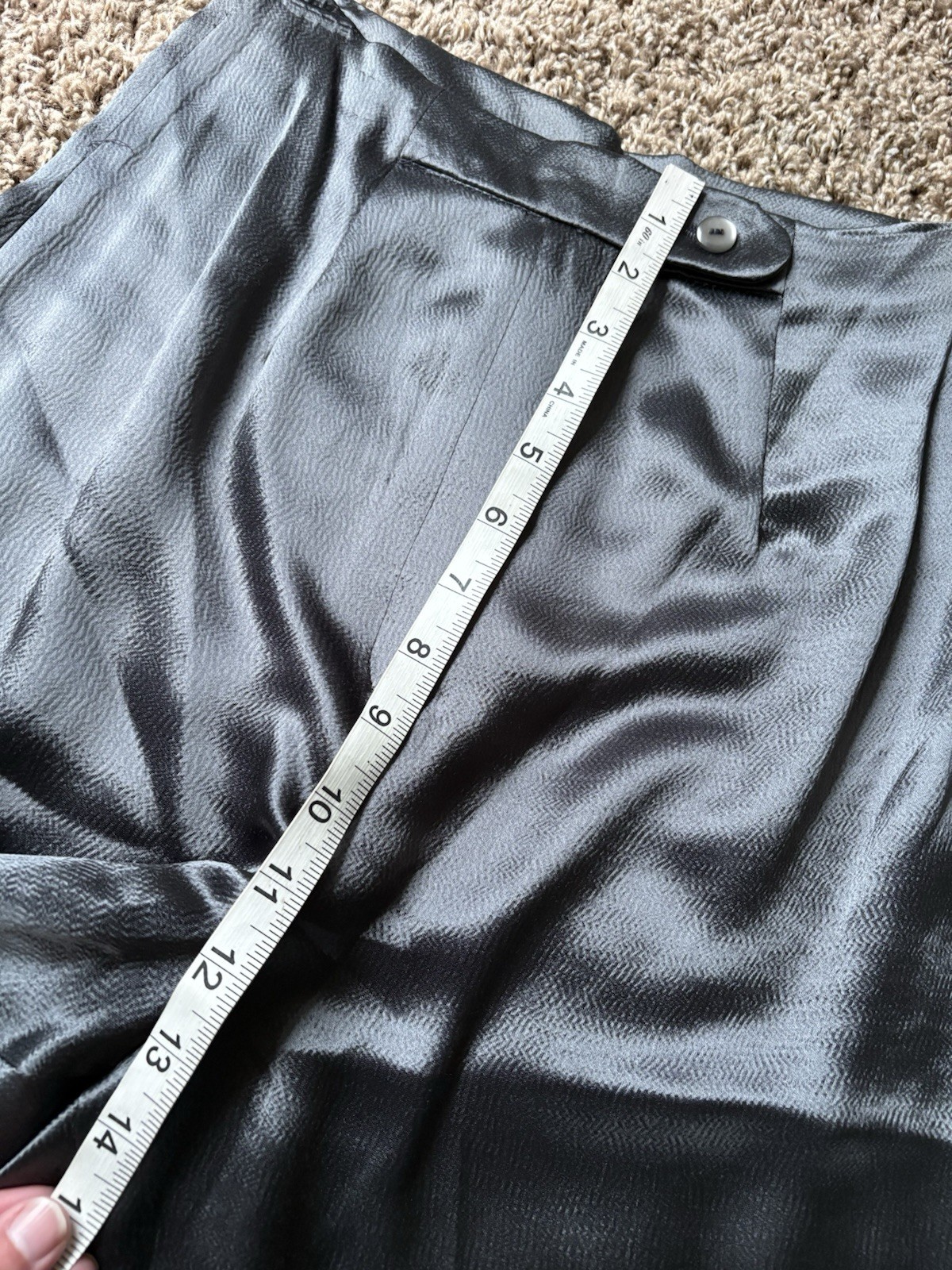 Vintage Mary McFadden Suit Silver Tuxedo Pantsuit Blazer Pants Size 8 “House 91”