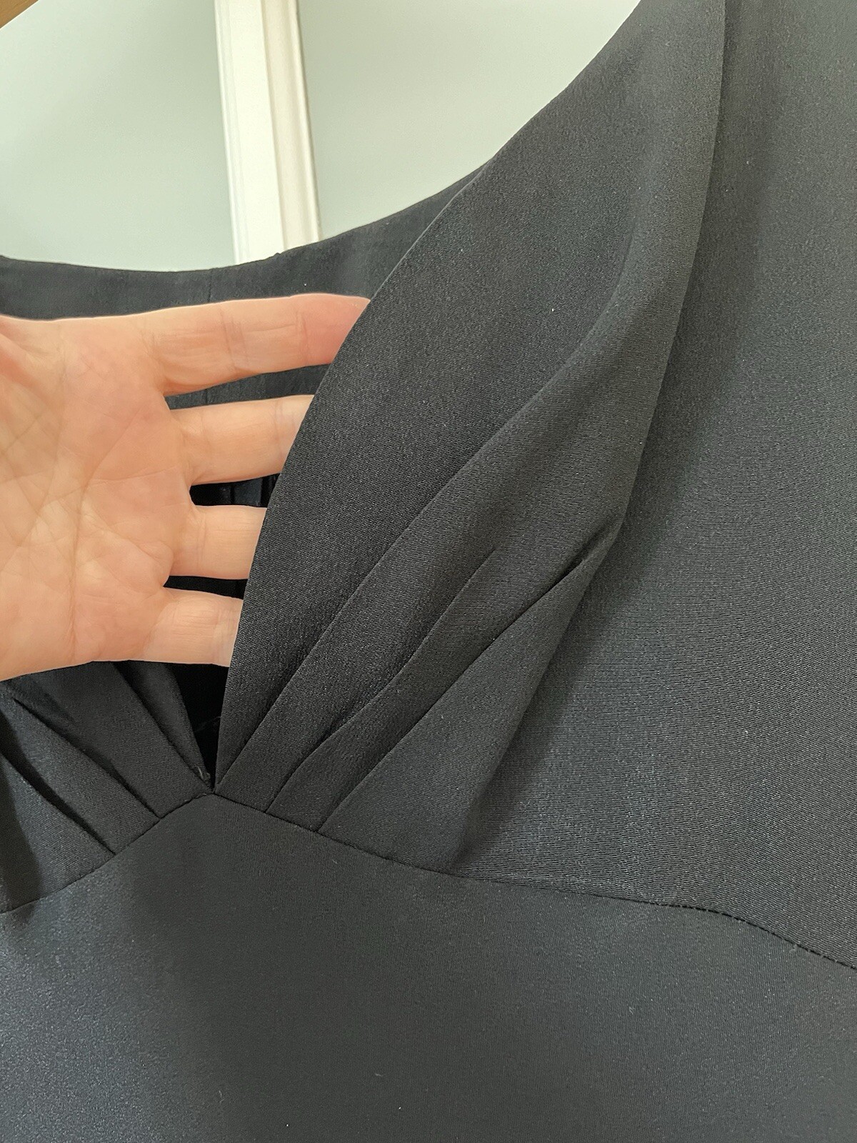 Vintage Stunning 1940’s 40’s Black Bombshell Dress Pinup S Fits 6 Large Chest