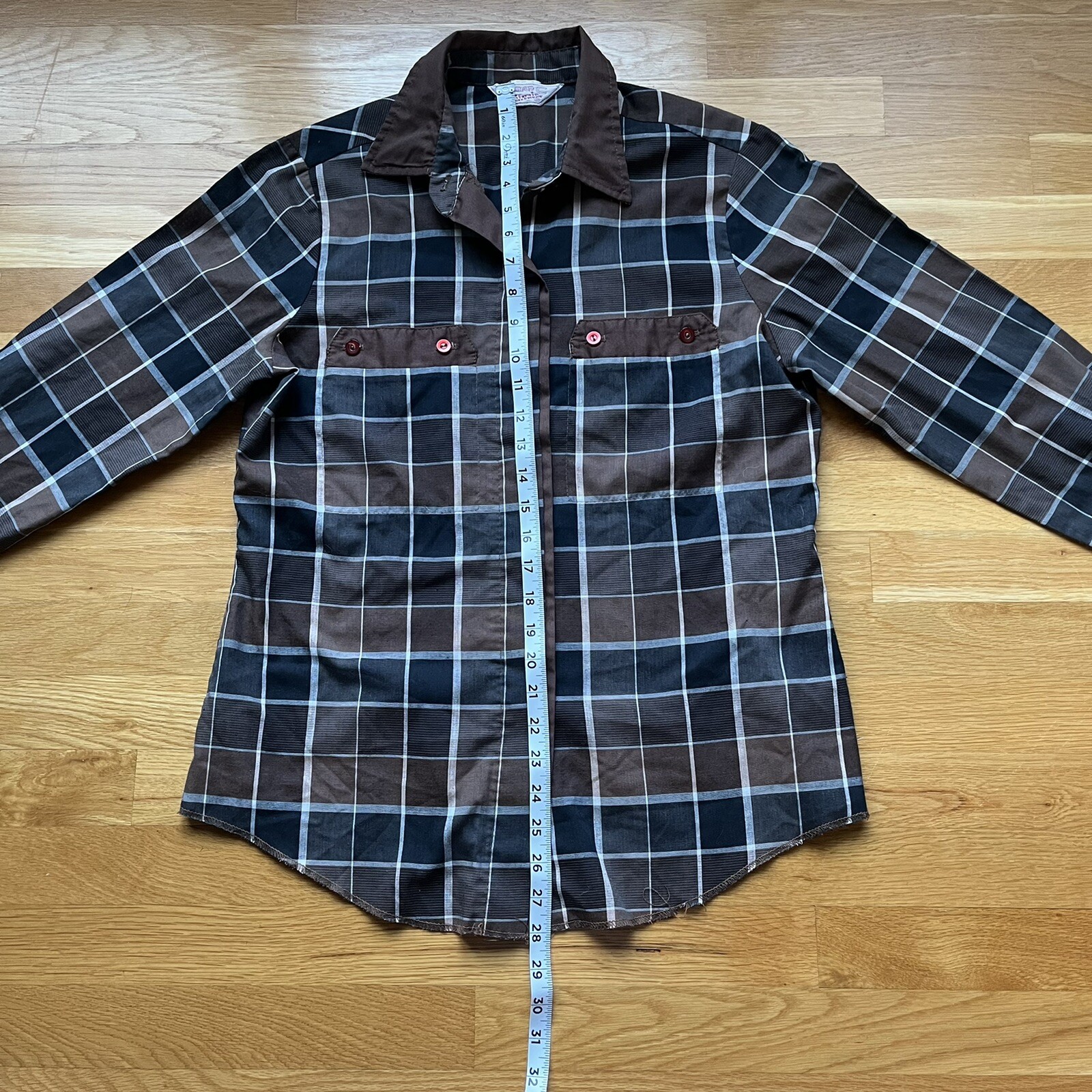 Vintage H Bar C California Ranchwear Western Plaid Shirt Women’s 38