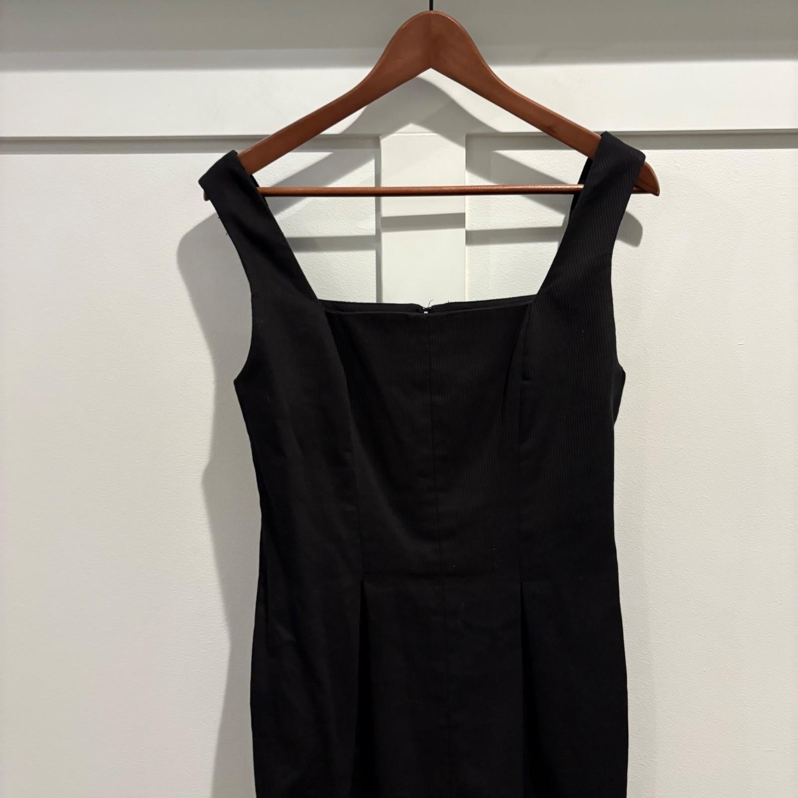 Vintage Lillie Rubin Black Sheath Dress Women Small Mod Minimalist Cocktail USA