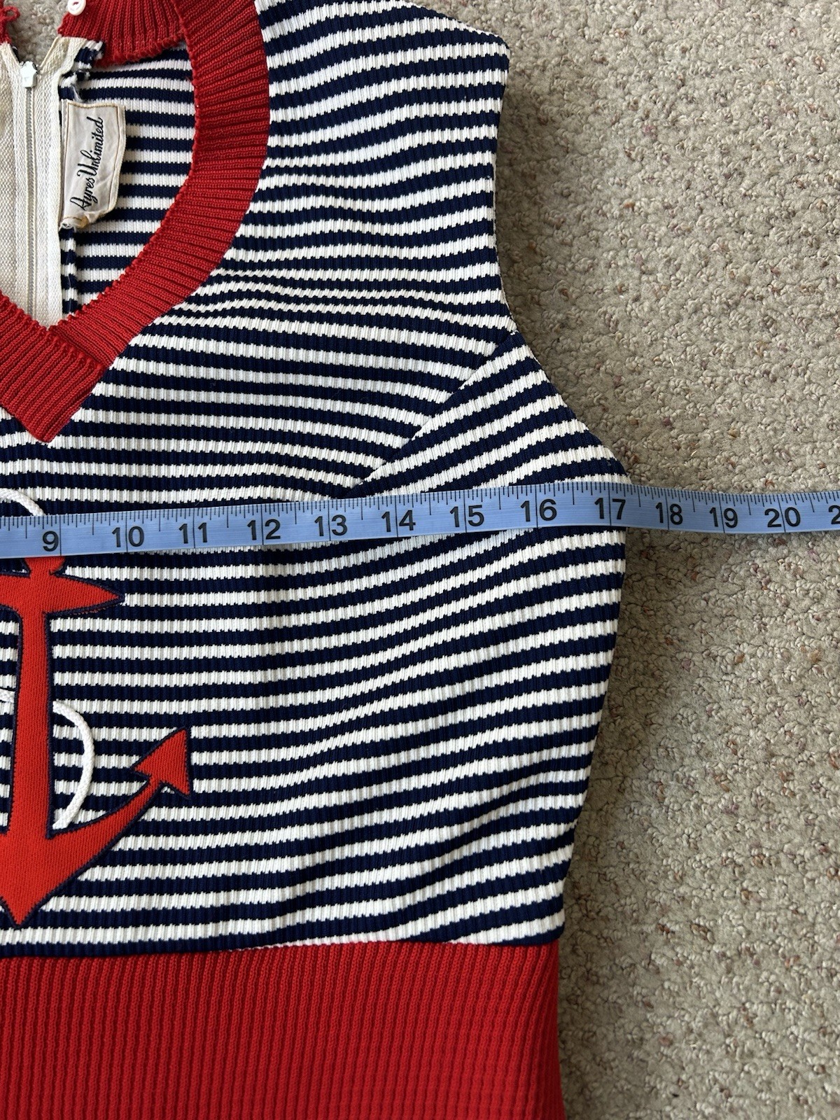 Vintage Ayer’s Unlimited Woman’s Nautical Dress Patriotic Holiday Yacht Wear