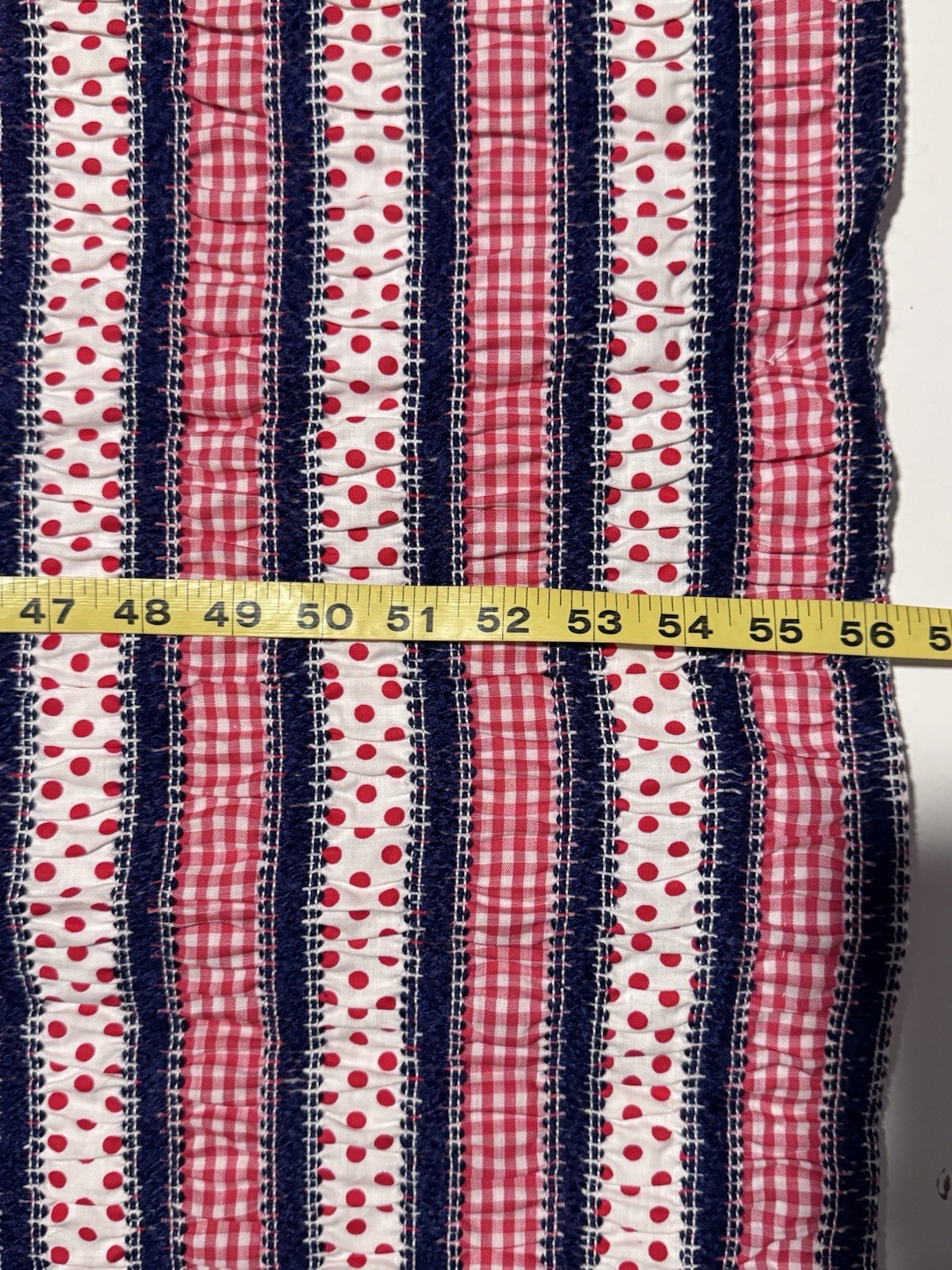 Vintage 70’s Caron Gingham Checkered Ruffle Trim Belt Prairie Boho Cottage Dress