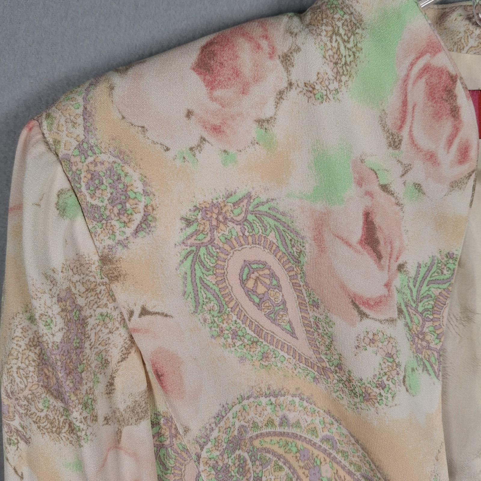 Vintage Ungaro Solo Donna Paris Floral Paisley Blazer Jacket Italy Size 8 / 42