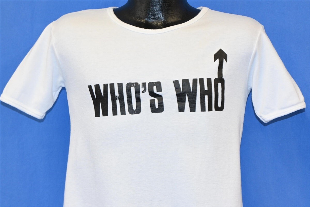 vtg 70s WHO’S WHO TOUR ROCK BAND ROGER DALTREY PETE TOWNSHEND t-shirt SMALL