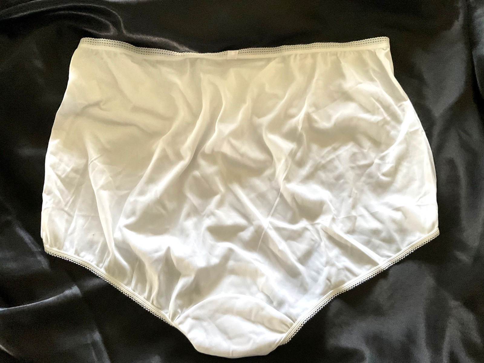 VTG Sears Panty Briefs Silky White Mushroom Gusset Panties Size 11 Granny Pantie