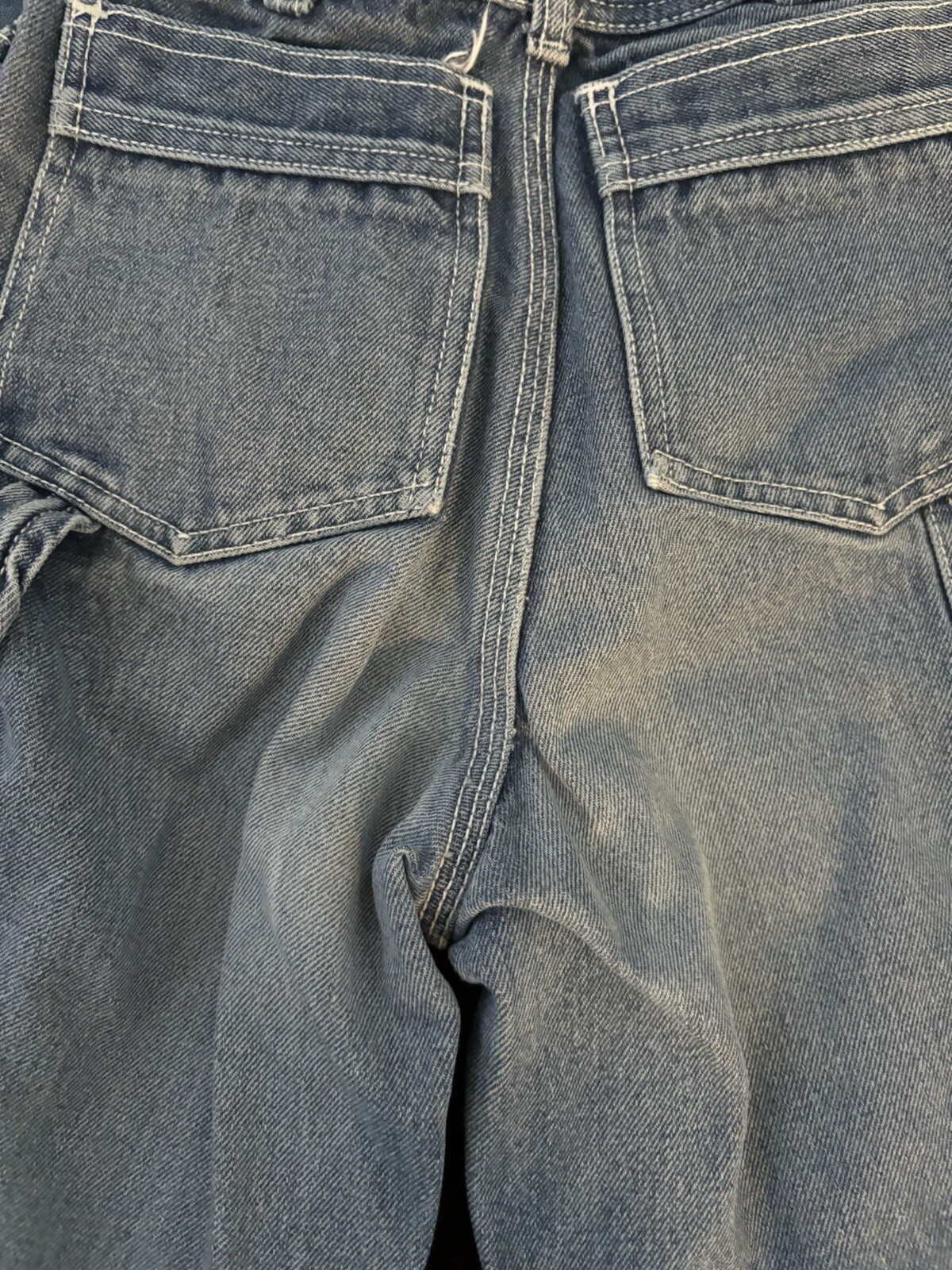 Vintage womens Lawman jeans Flare Bell Bottoms Western Carpenter 26XL Hong Kong