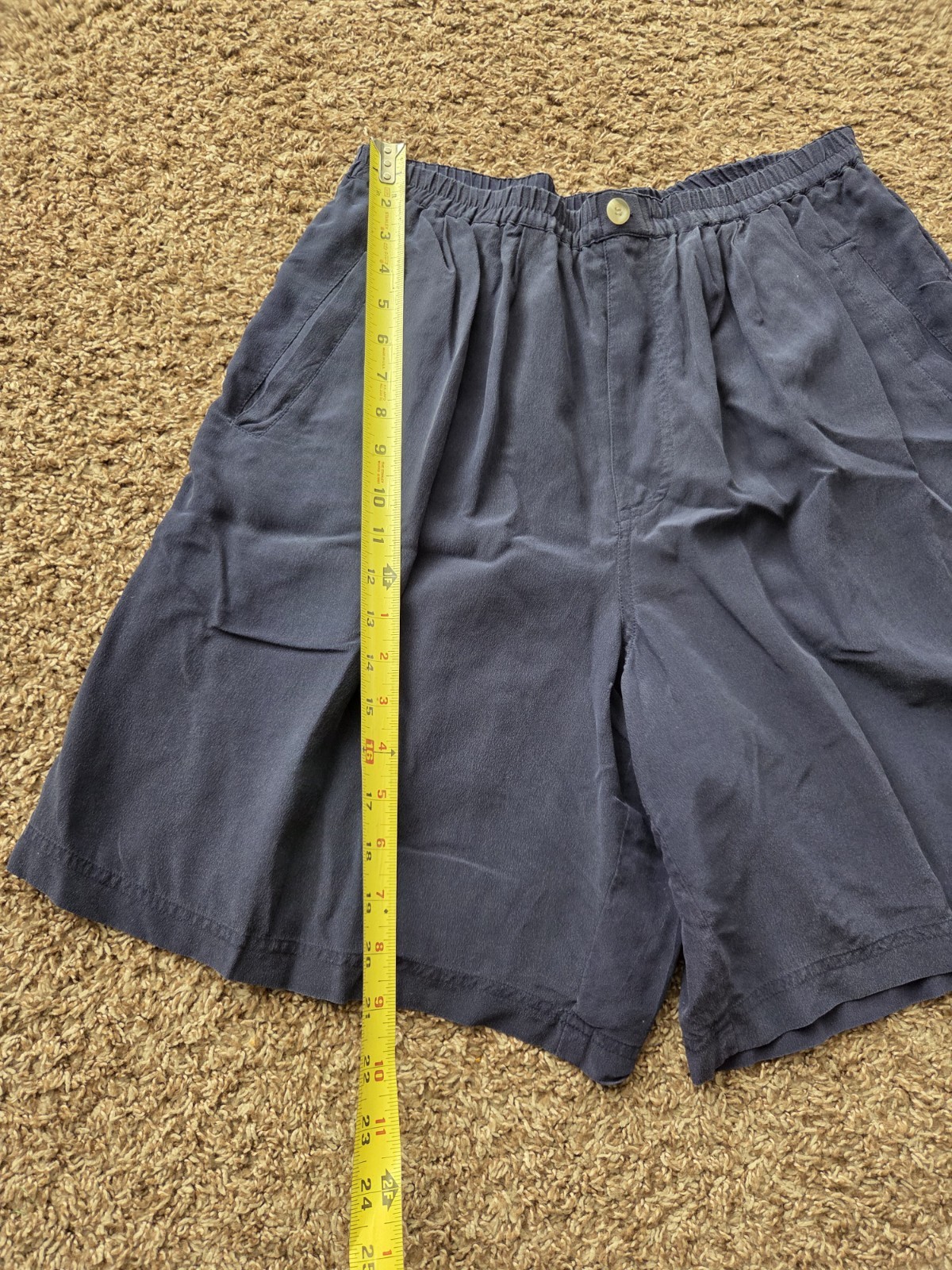 August Vintage Silk Shorts Small Black