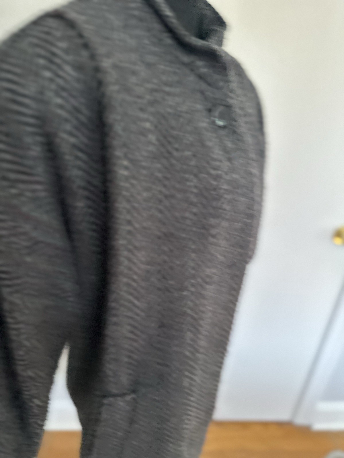 VTG 80s Donnybrook Sz10 ILGWU Gray Speckled oversized herringbone Long wool coat