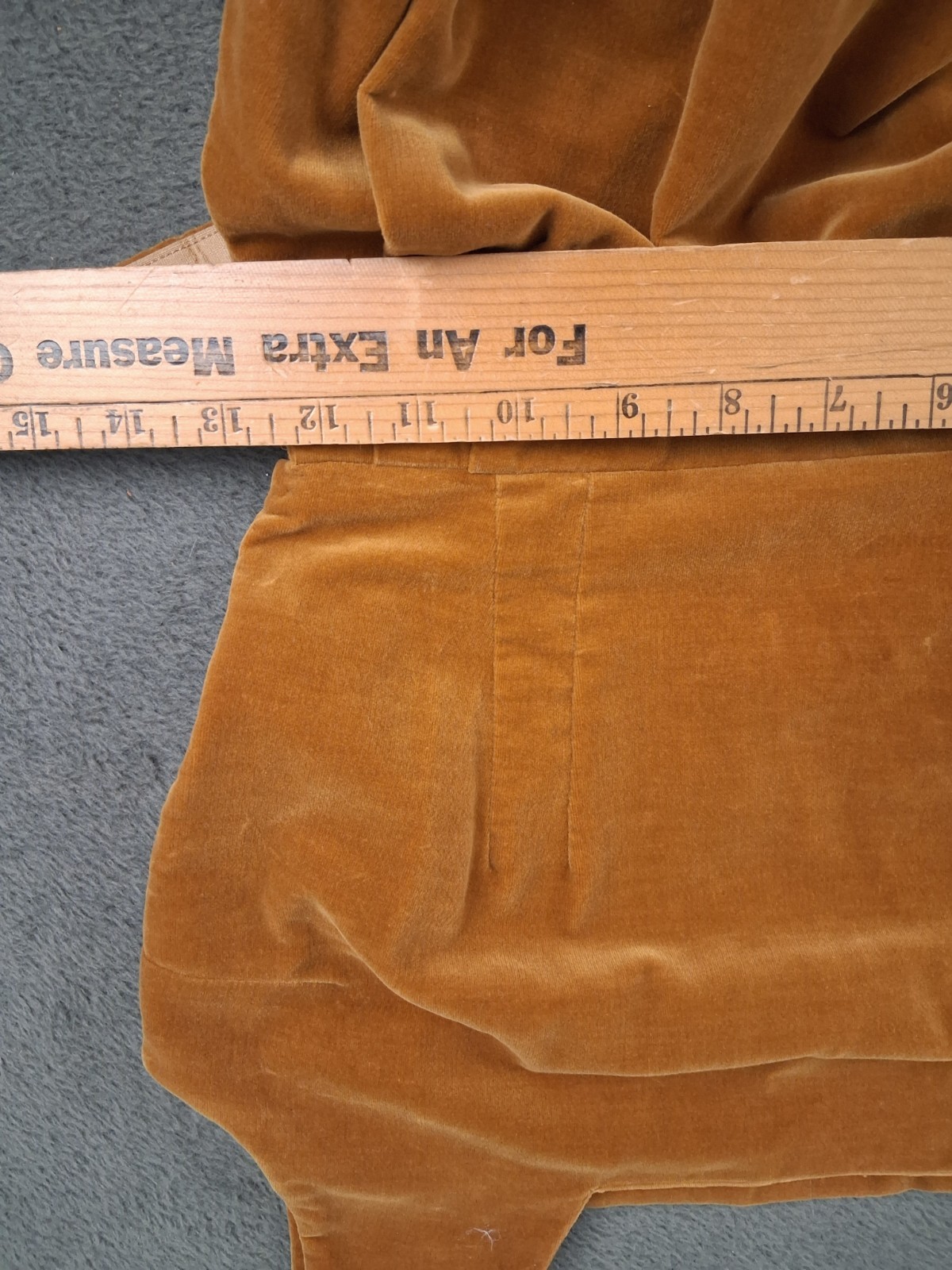 Vintage Handmade 50s Velour Cocktail Dress Belted Honey Color Block Pleats SMALL